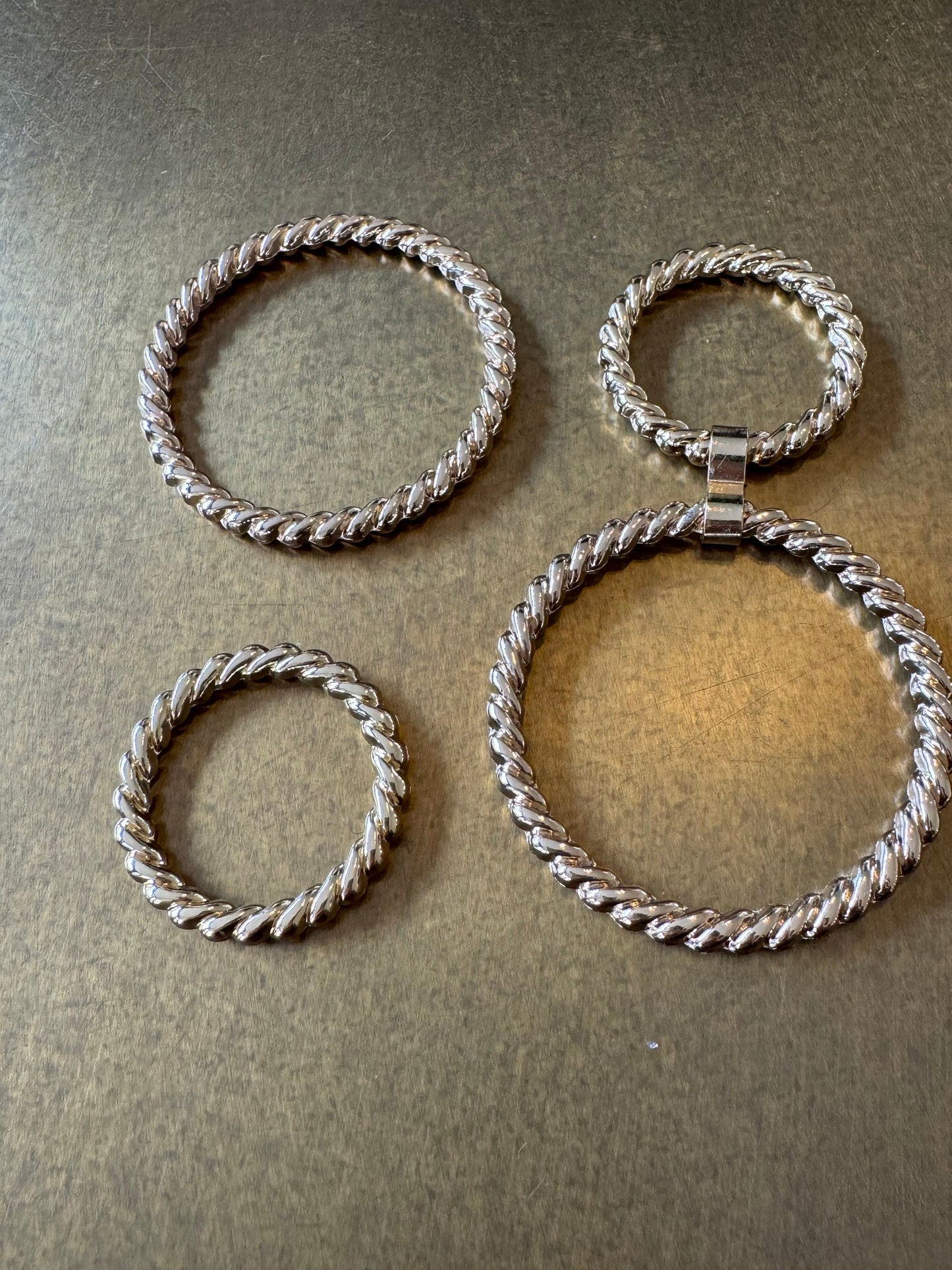 Rings, Ring Buckle Set, Flexible Gold Metal Rings, Rings, Swimwear, Clothing, Belt, Bags, Crafts, Ring Set, Textured Rings, Single,Connected
