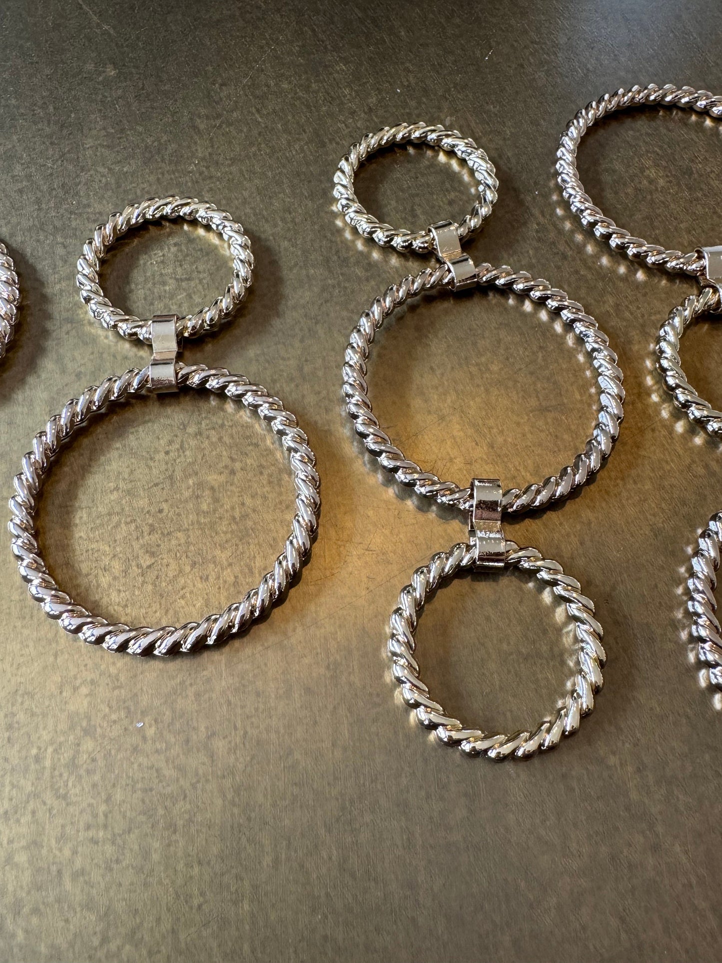 Rings, Ring Buckle Set, Flexible Gold Metal Rings, Rings, Swimwear, Clothing, Belt, Bags, Crafts, Ring Set, Textured Rings, Single,Connected