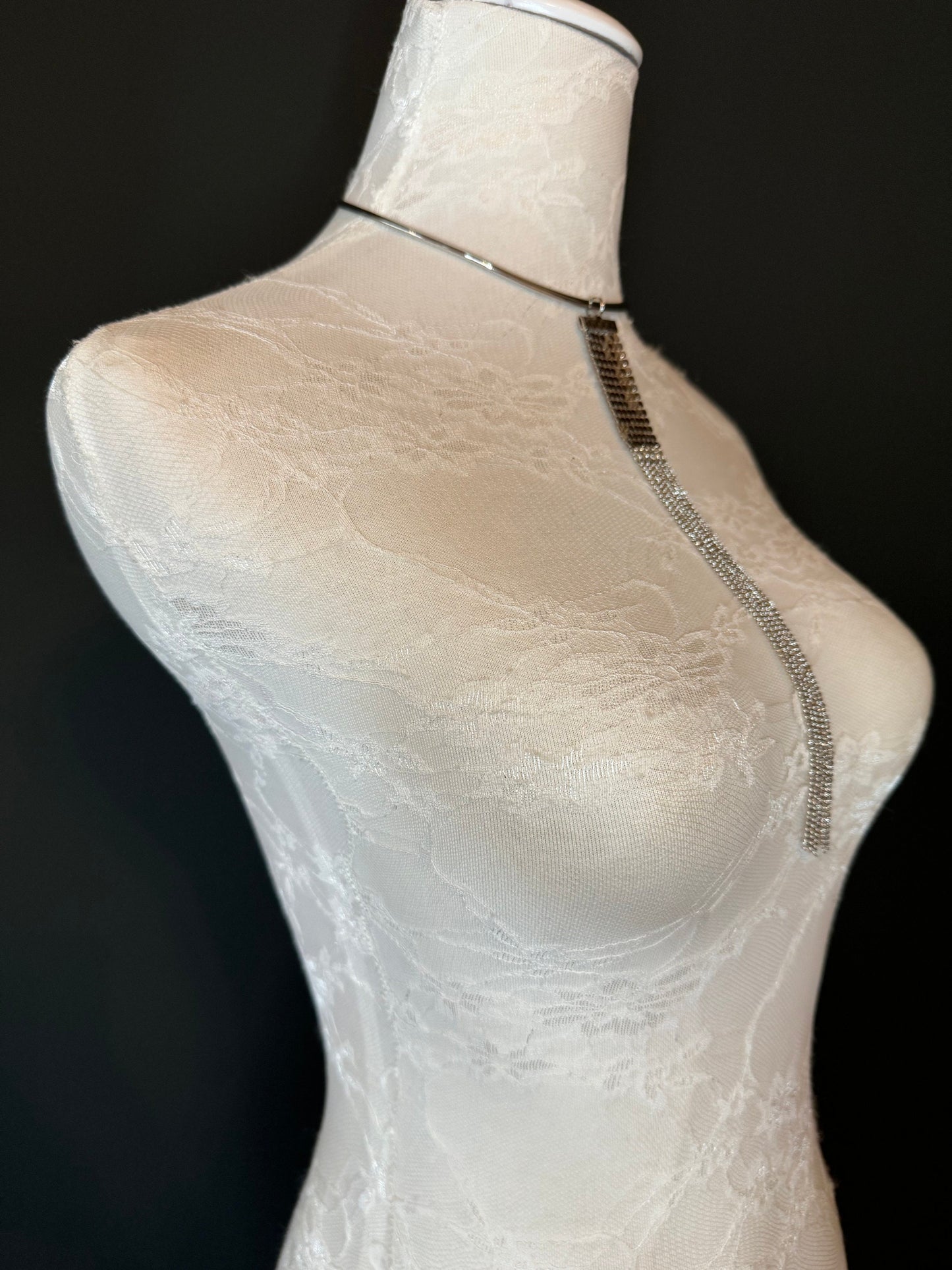 5” Neck wire choker, Silver, Quality Neckwire Choker wire, Necklace, High Quality, 12.5cm, Chainmail Tassel, Chain Fringe, FAN Collection