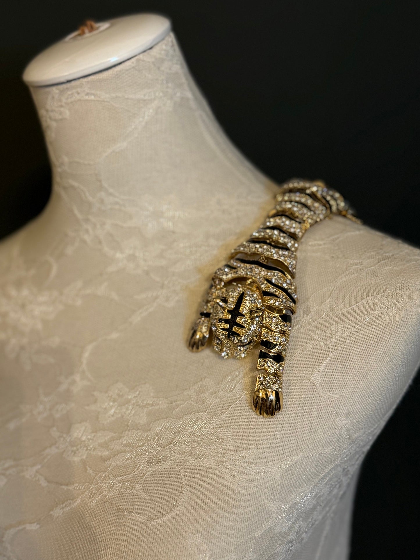 Tiger Brooch Rhinestone Crystal Brooch Jewel Brooch, Stunning, Elegance, Gift, Rhinestone Brooch, Pin on Brooch, Gold, Silver, Cake Decor