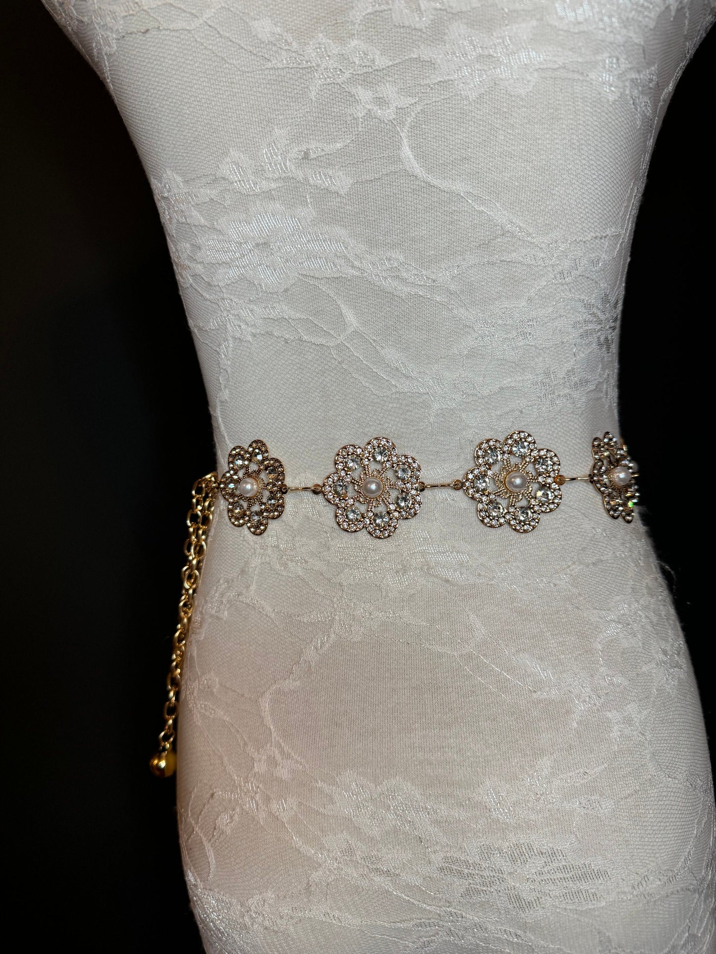 X-long Rhinestone Diamante Belt, Metal Belt, Teen Sizes, Size 18”-60”, Fan Design, Fan Collection, Gold, Bridal,, Fashion Accessory, Elegant