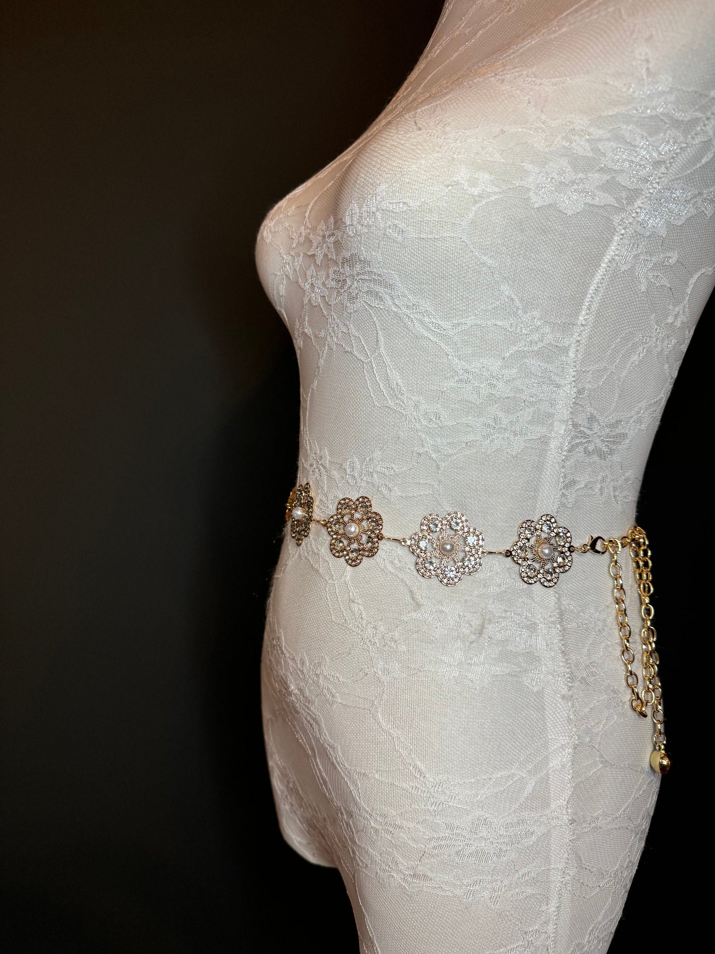 X-long Rhinestone Diamante Belt, Metal Belt, Teen Sizes, Size 18”-60”, Fan Design, Fan Collection, Gold, Bridal,, Fashion Accessory, Elegant