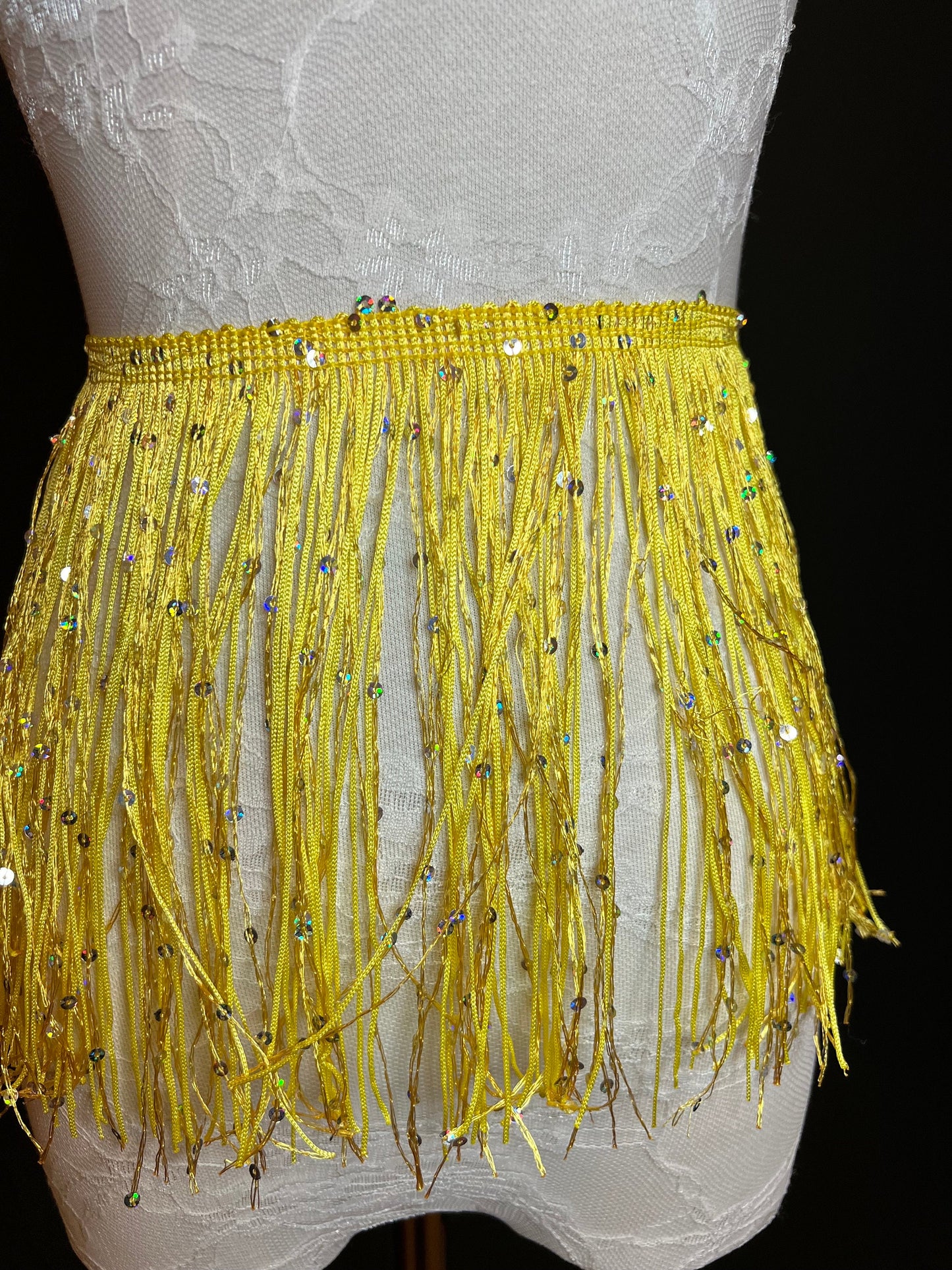 Sequin Fringe, Iridescent Sequins, Costume & Dress Fringe, 8 inch