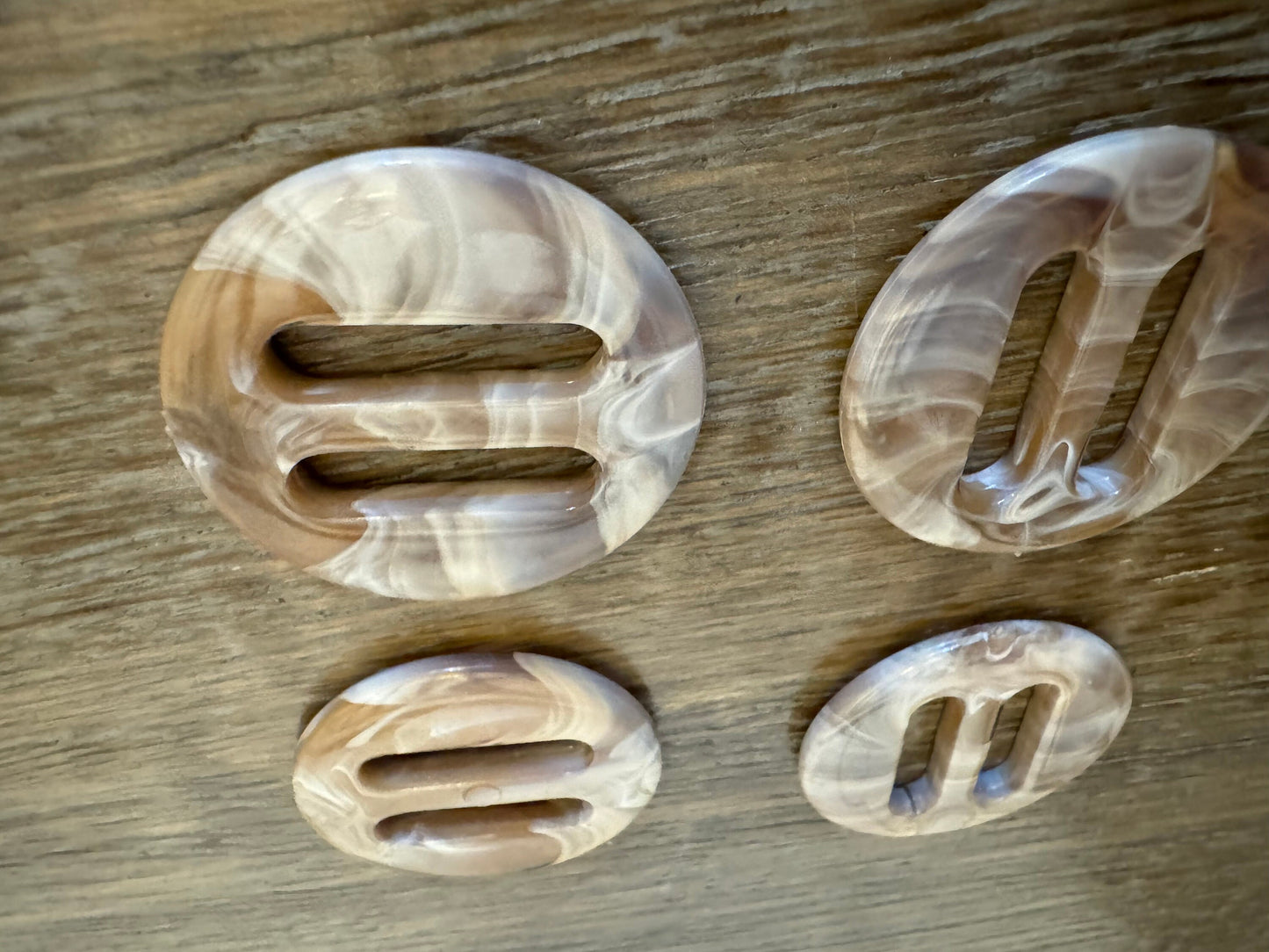 1.5”, Marble Slider Buckle, 35mm, Buttons, Beige, Brown, Buttons, Mock Marble Buttons, Art Projects, Clothing, Crafts, Knitwear Buttons