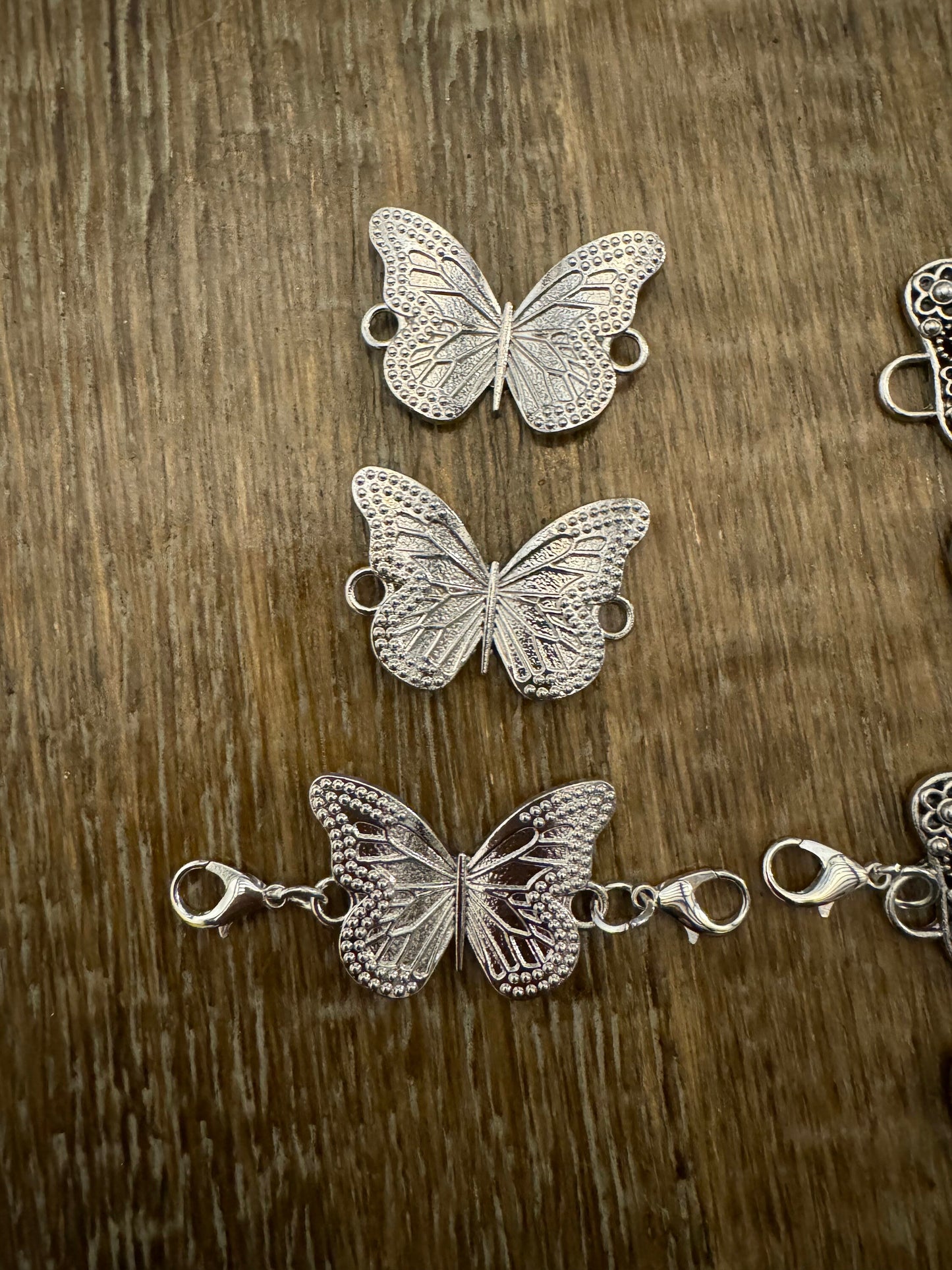 Butterfly Metal Buckle, Metal Silver Buckle, 2 sizes, Belts, Dresses, Swimwear, Accessory, Crafts, Shoes, Cards