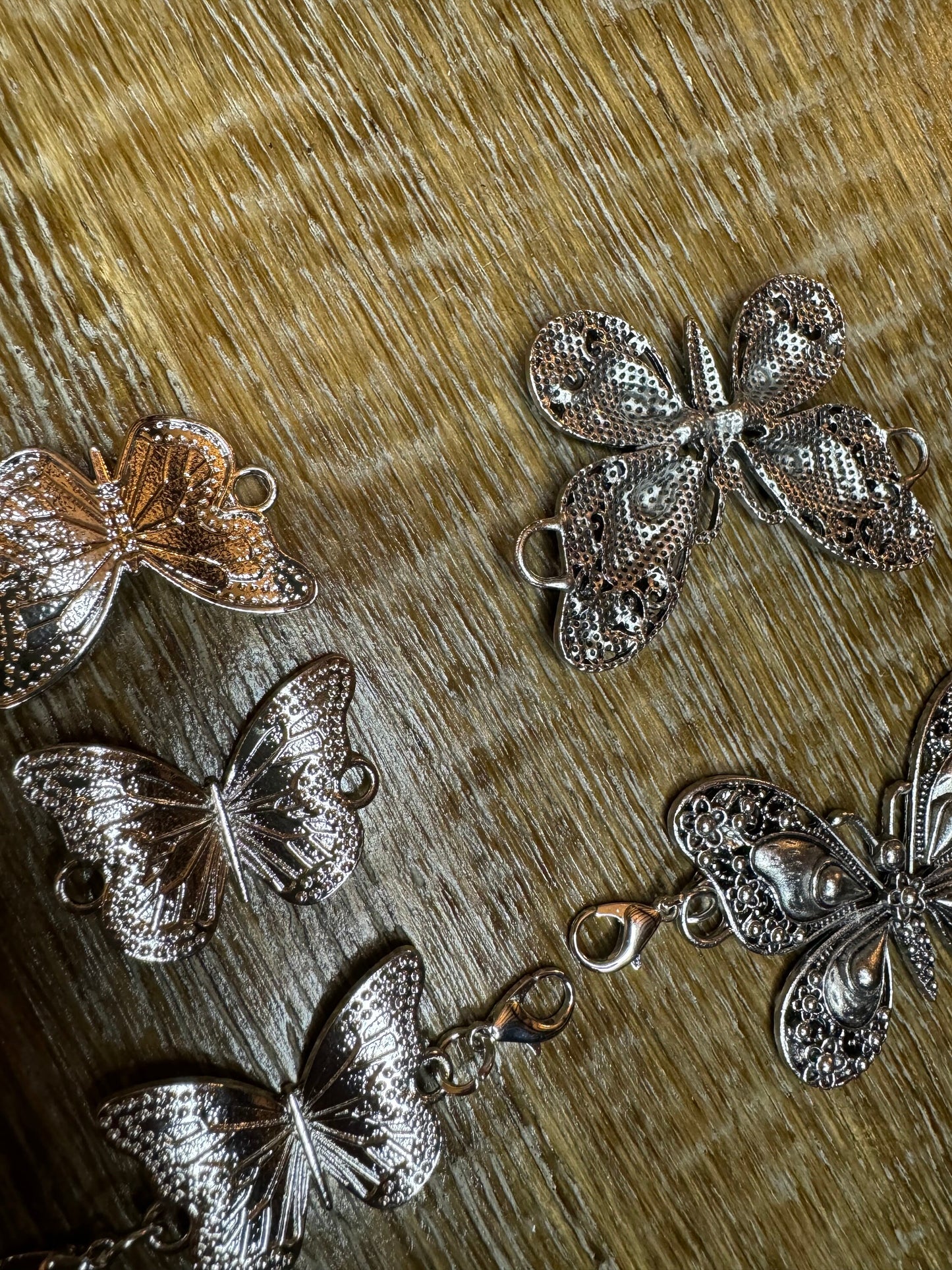 Butterfly Metal Buckle, Metal Silver Buckle, 2 sizes, Belts, Dresses, Swimwear, Accessory, Crafts, Shoes, Cards