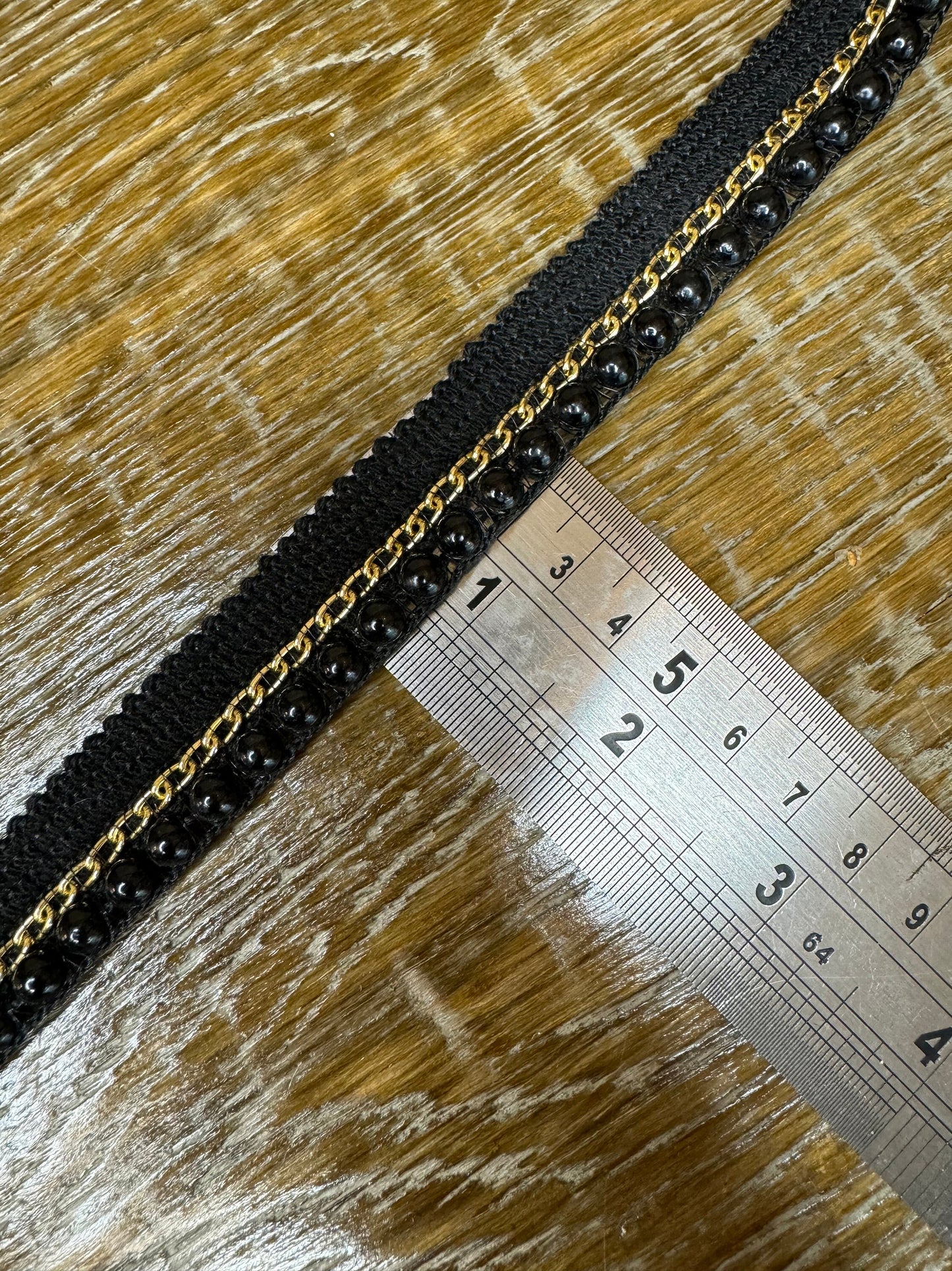 Beaded Chain Tape, Chain, Pearls, Silver, Gold, Black Tape, Ivory Tape, Sew on, Beaded Trim, Cardigans, Blazers, Crafts, Sewing