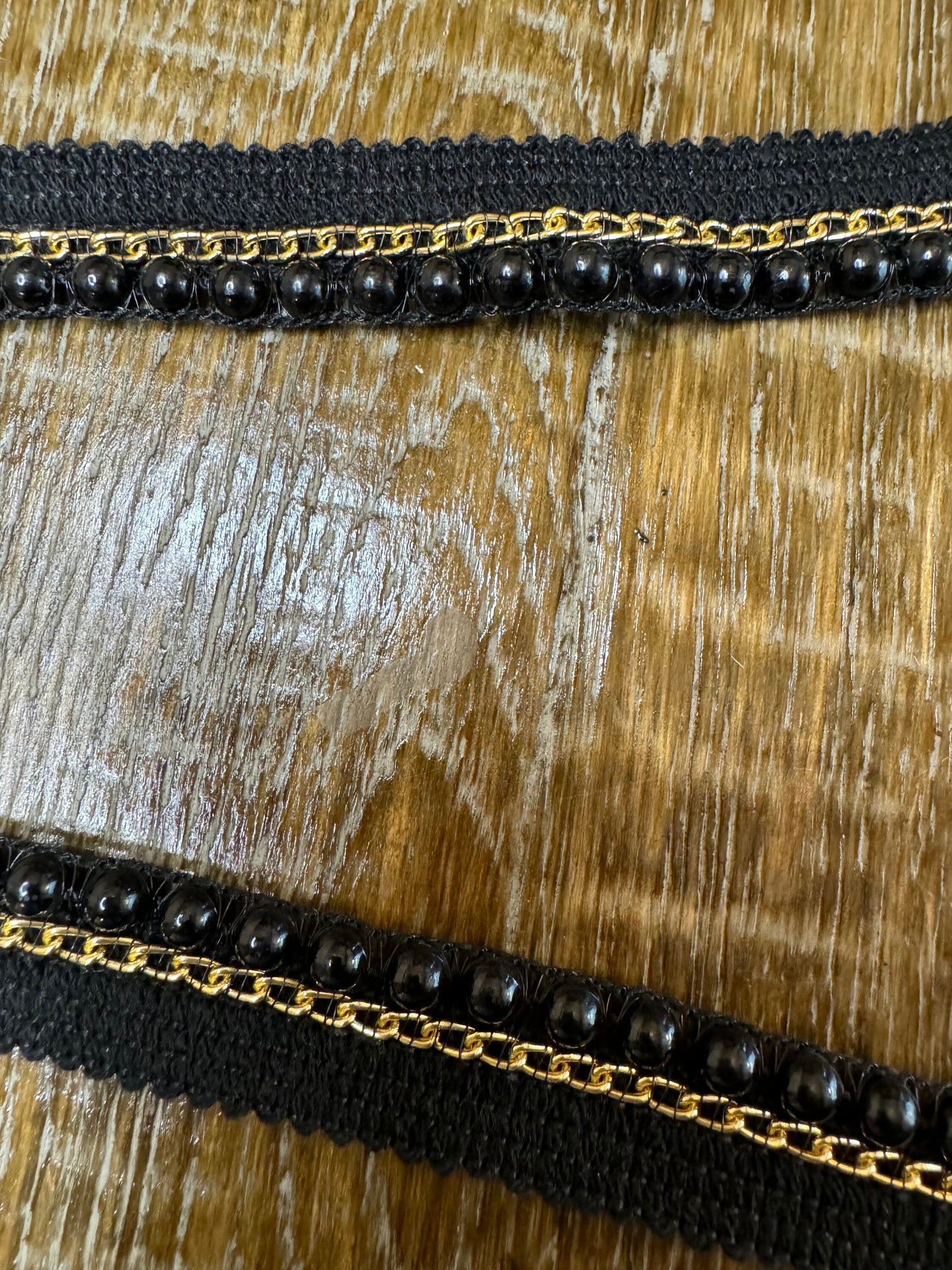 Beaded Chain Tape, Chain, Pearls, Silver, Gold, Black Tape, Ivory Tape, Sew on, Beaded Trim, Cardigans, Blazers, Crafts, Sewing