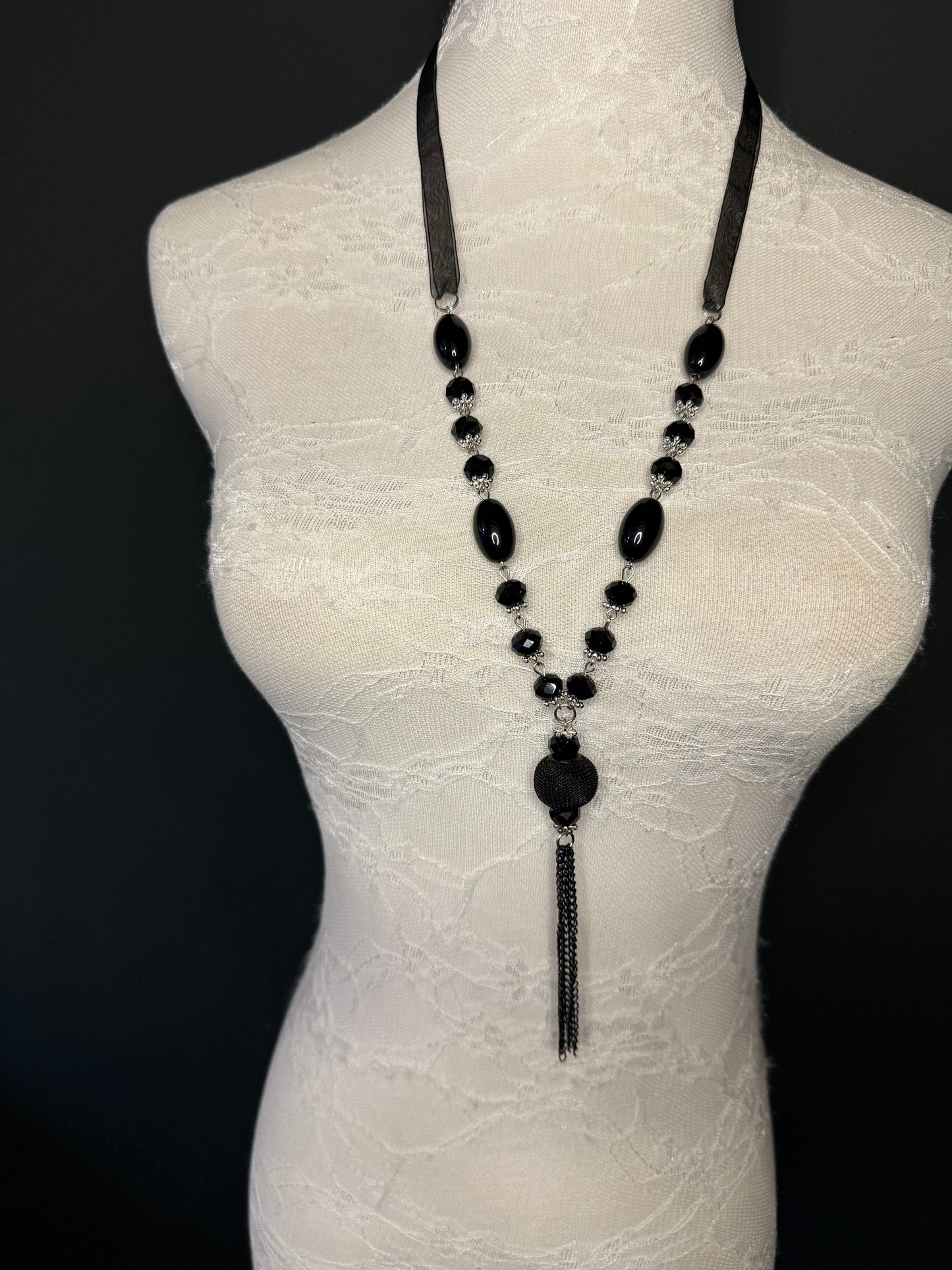 Rhinestone Necklace, Necklace, Rhinestone Diamanté Necklace, Silver, Quality, FAN Design, Accessory, Gift