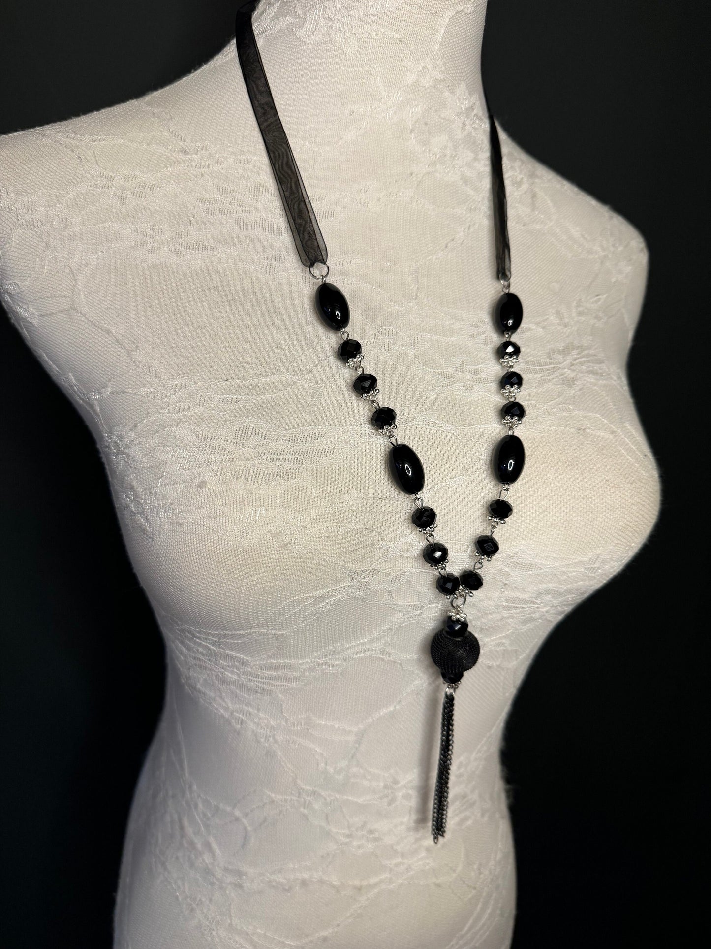 Rhinestone Necklace, Necklace, Rhinestone Diamanté Necklace, Silver, Quality, FAN Design, Accessory, Gift