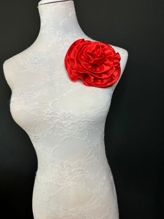 Large Corsage Flower, Black, Navy, Wine, Red, Orange, 5.5” 13cm Wide, Large Pin on Corsage, Bridal, Clothing, Accessory, Fashion, FAN Design