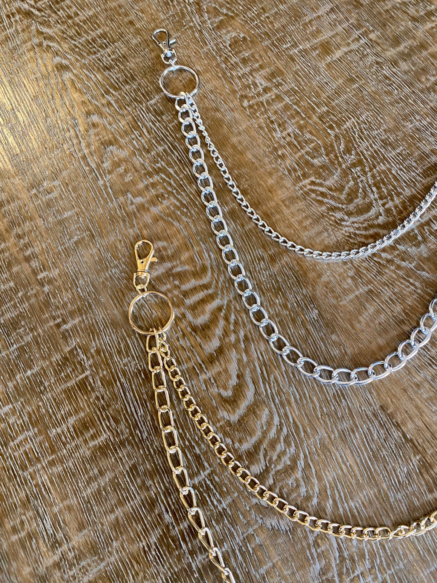 Jeans Chain, Fashion Chain, Antique Brass, Silver, Gold, Gifts, Jeans, Chain, Festival, Bags, Necklace, 2 Row Chain
