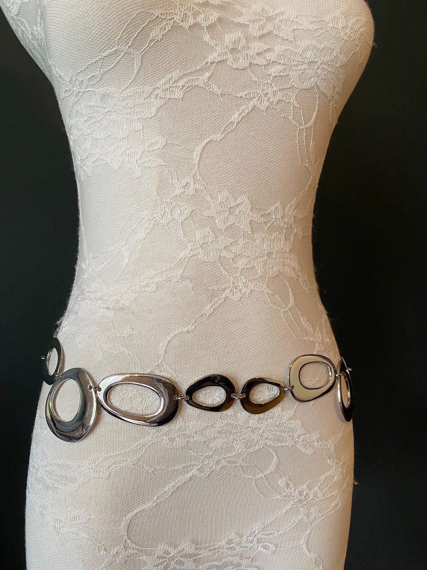 X-long Ring Belt, Metal Ring Belt, Teen Sizes, Size 18”-60”, Fan Design, Fan Collection, Gold, Silver Metal belt, Fashion Accessory