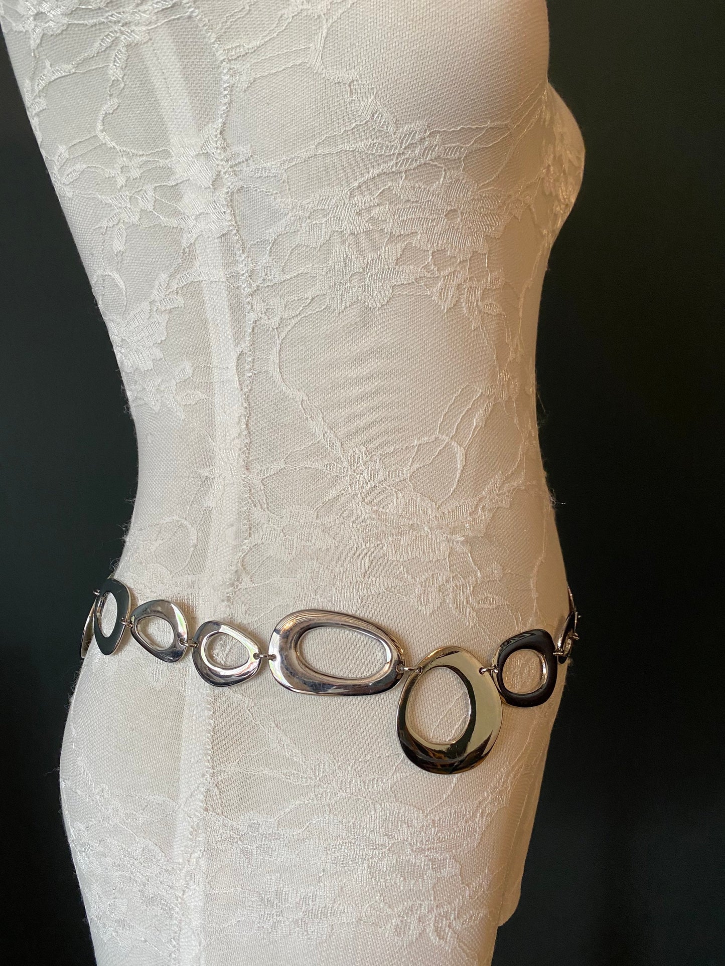 X-long Ring Belt, Metal Ring Belt, Teen Sizes, Size 18”-60”, Fan Design, Fan Collection, Gold, Silver Metal belt, Fashion Accessory