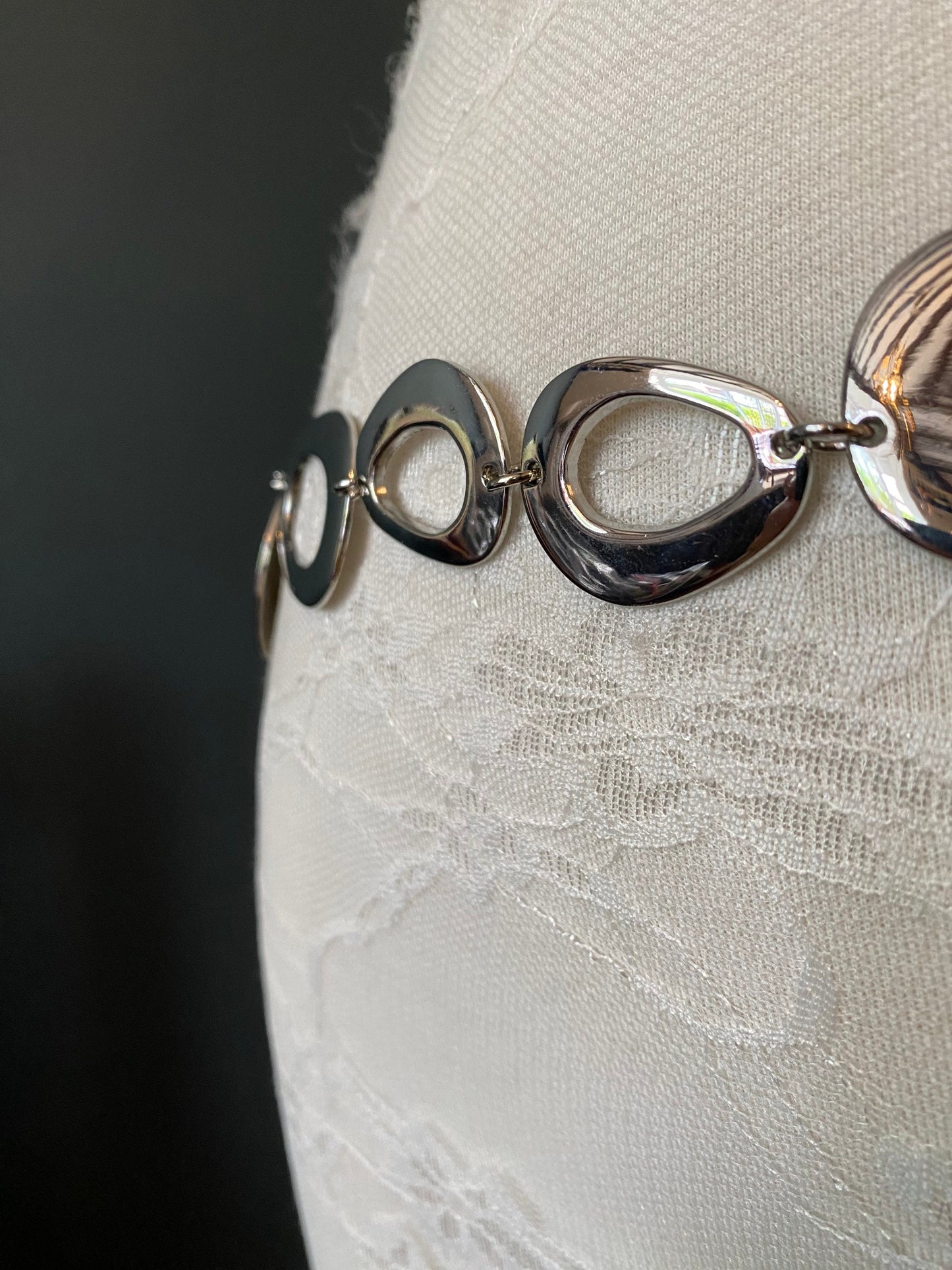 X-long Ring Belt, Metal Ring Belt, Teen Sizes, Size 18”-60”, Fan Design, Fan Collection, Gold, Silver Metal belt, Fashion Accessory