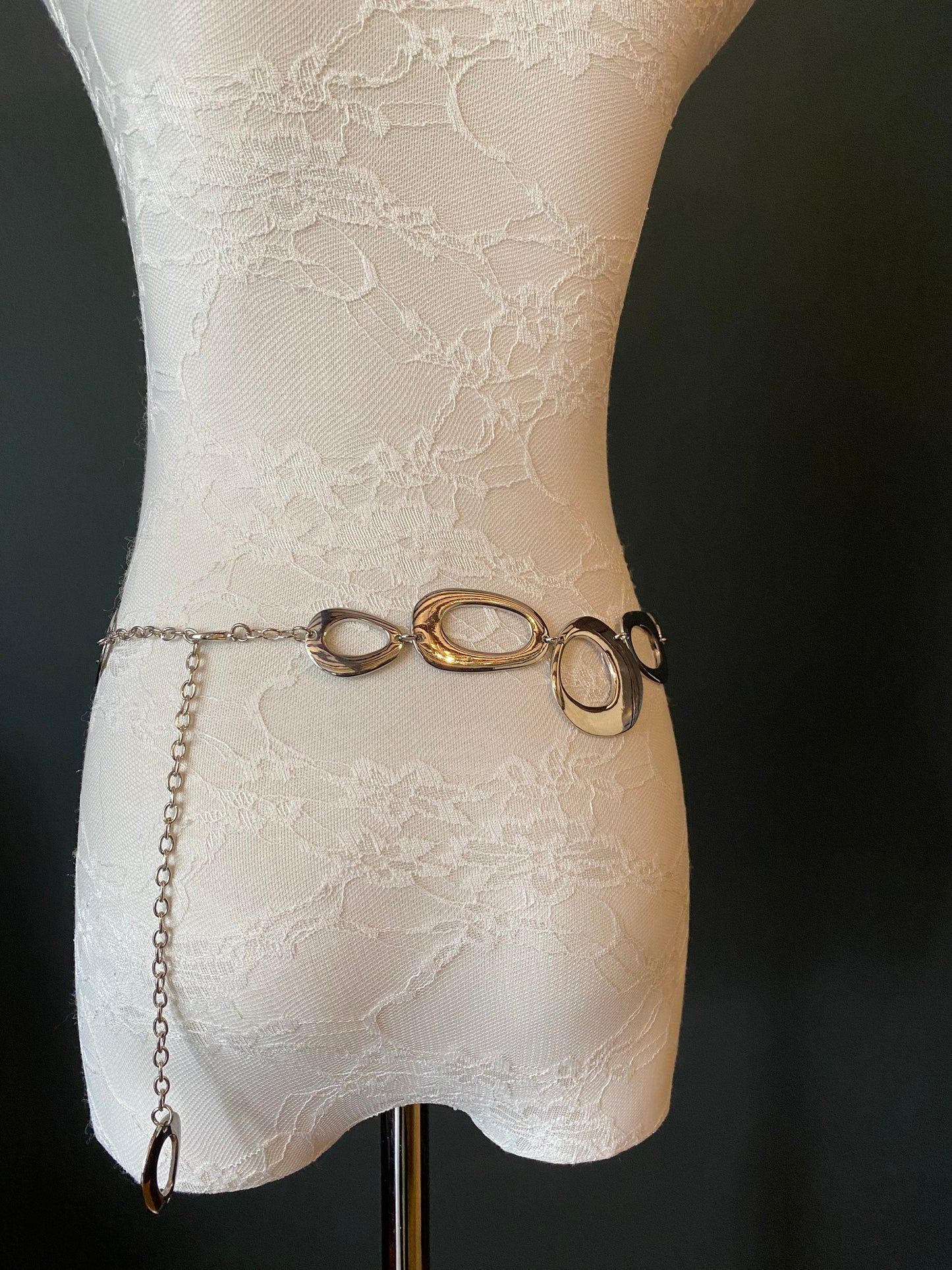 X-long Ring Belt, Metal Ring Belt, Teen Sizes, Size 18”-60”, Fan Design, Fan Collection, Gold, Silver Metal belt, Fashion Accessory