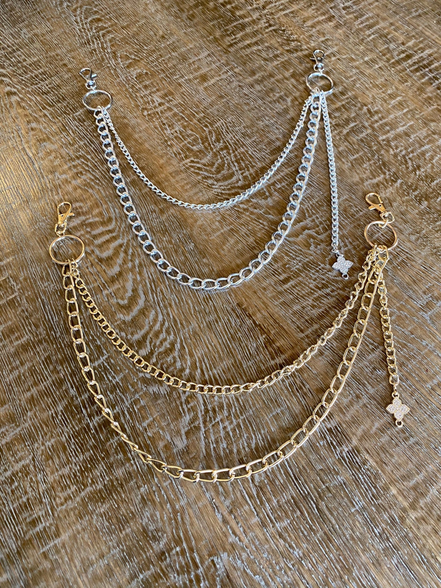 Jeans Chain, Fashion Chain, Antique Brass, Silver, Gold, Gifts, Jeans, Chain, Festival, Bags, Necklace, 2 Row Chain