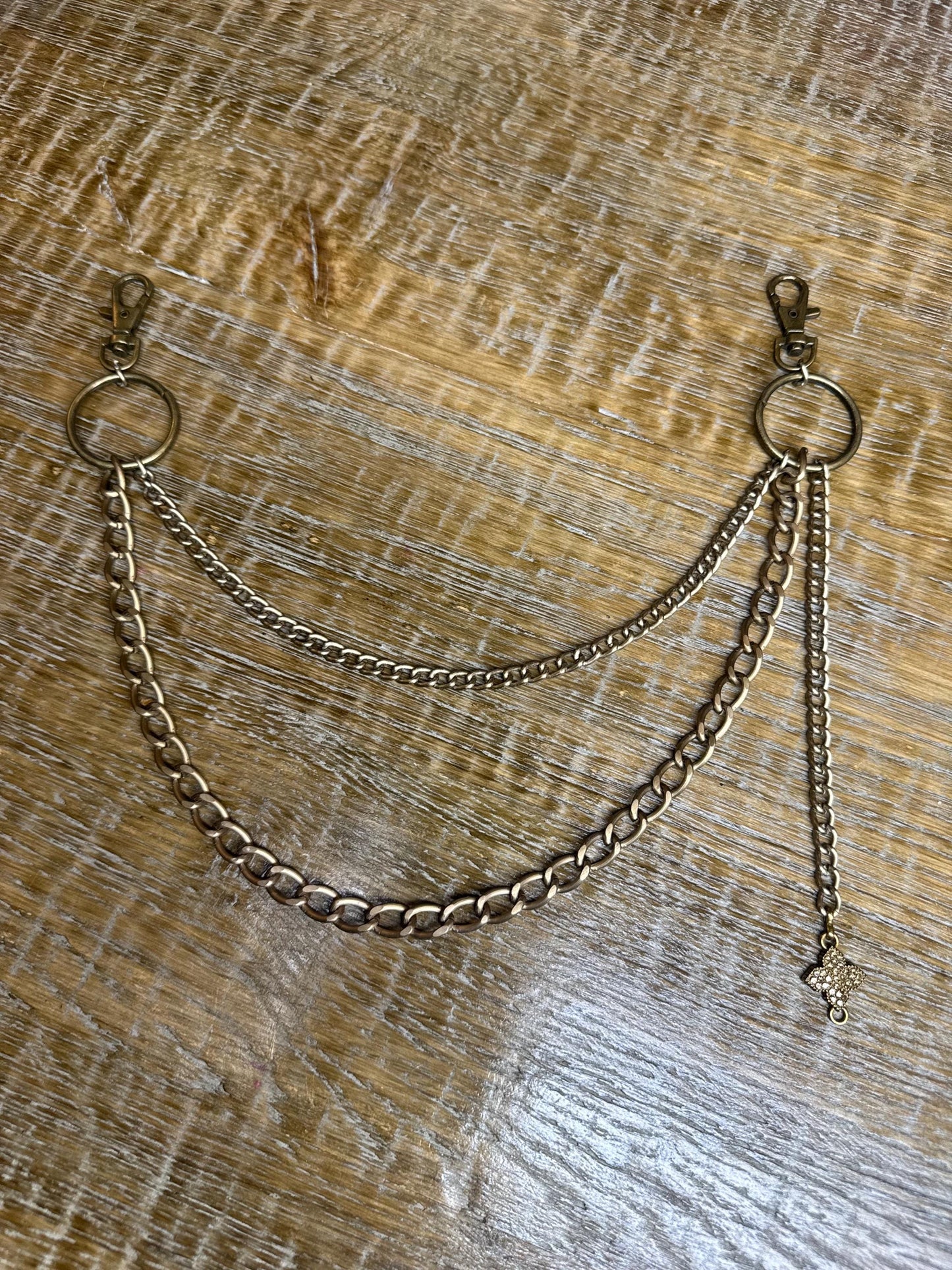 Jeans Chain, Fashion Chain, Antique Brass, Silver, Gold, Gifts, Jeans, Chain, Festival, Bags, Necklace, 2 Row Chain