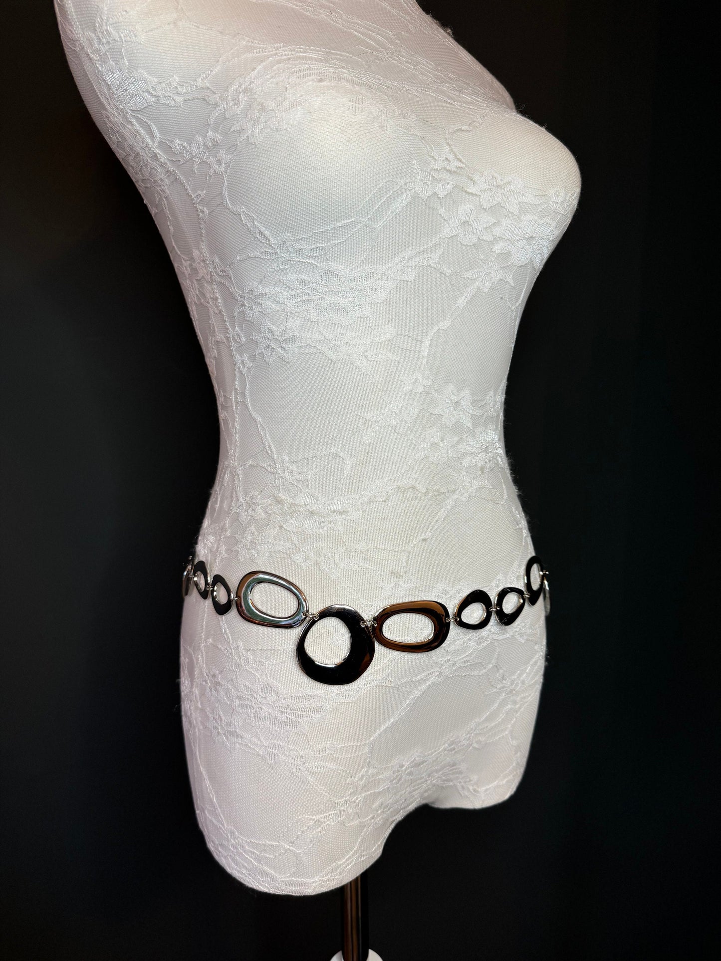 X-long Ring Belt, Metal Ring Belt, Teen Sizes, Size 18”-60”, Fan Design, Fan Collection, Gold, Silver Metal belt, Fashion Accessory
