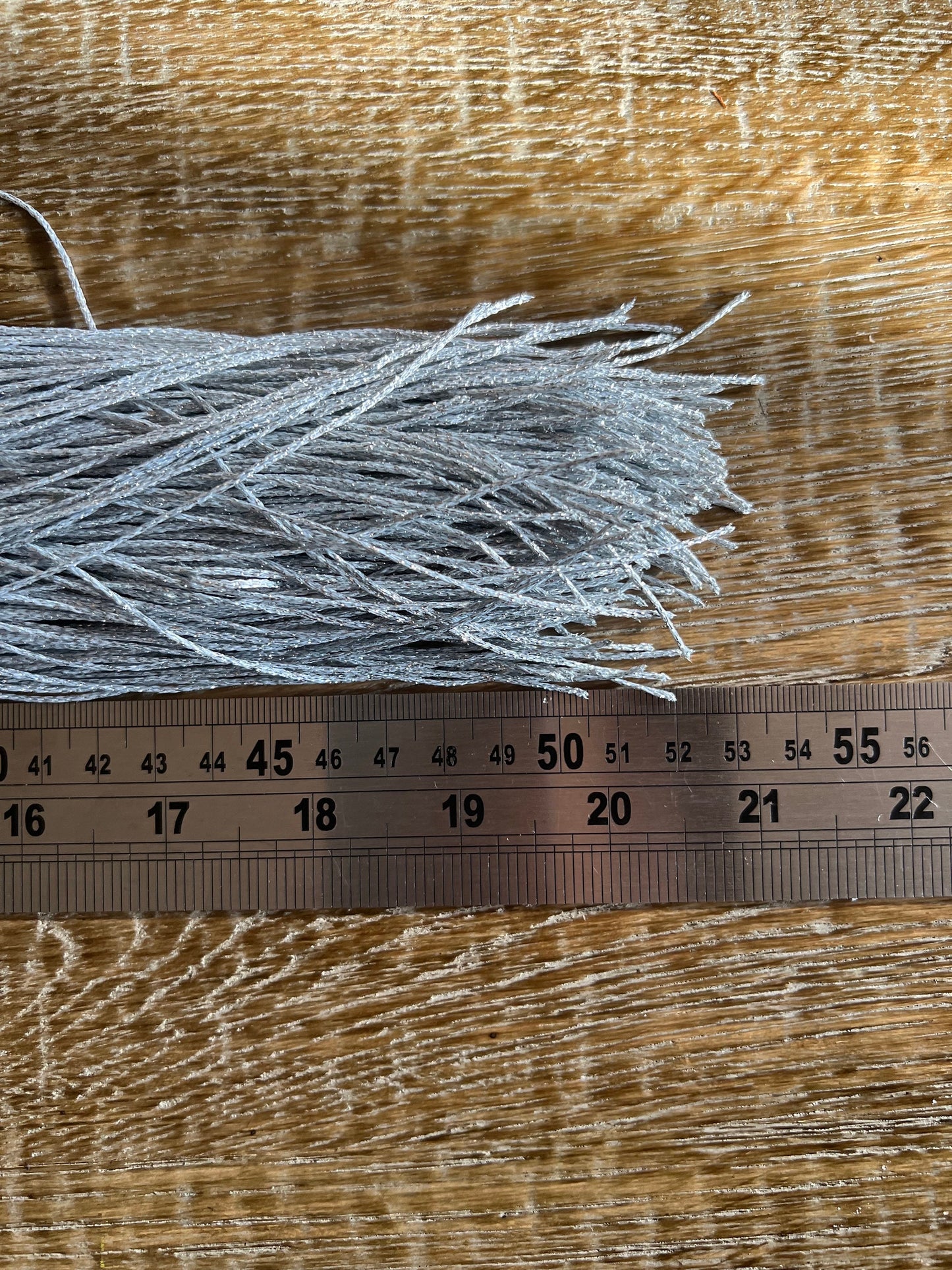 Silver Lurex Fringe, 20" Extra Long, Couture Design