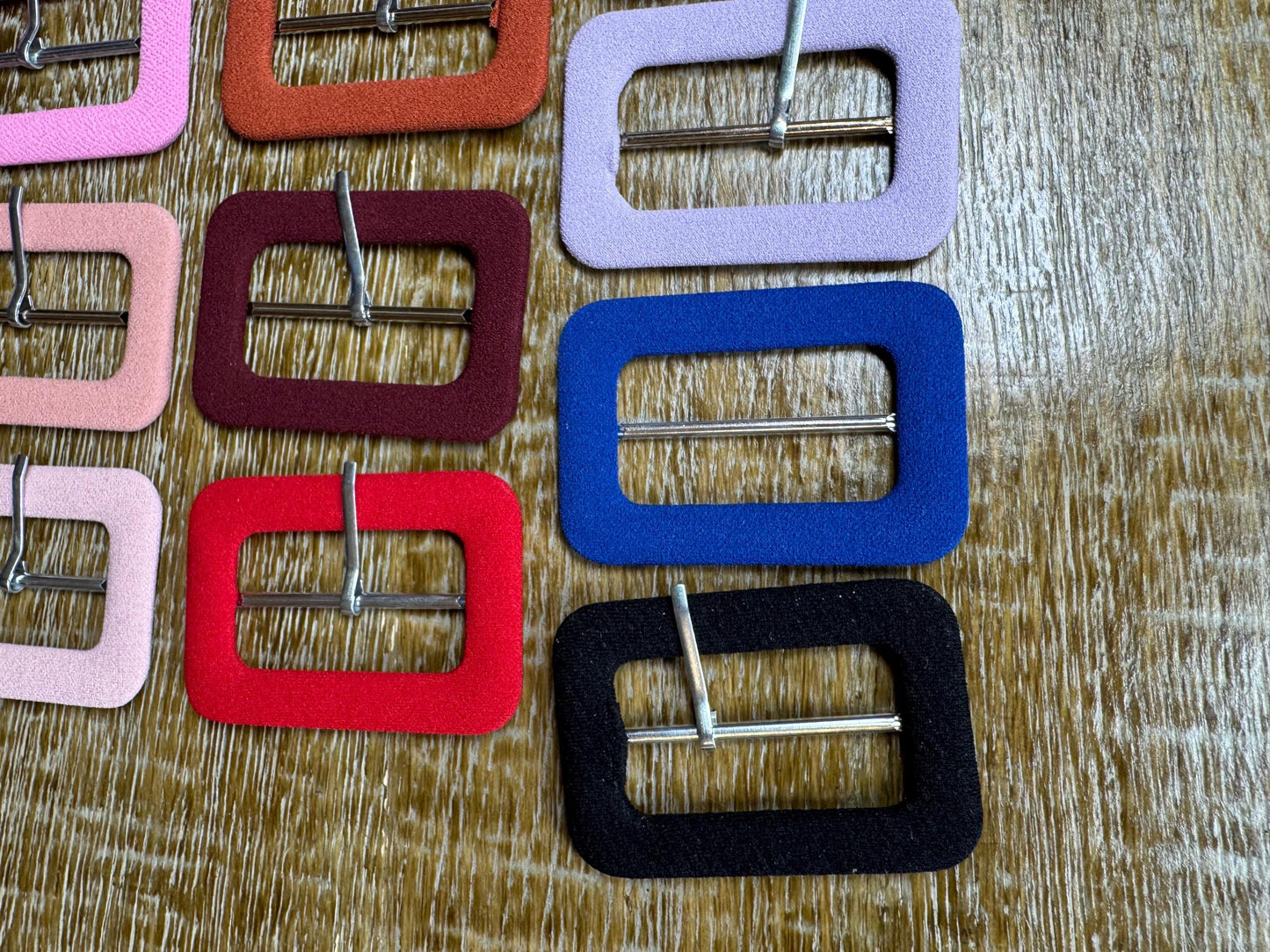 Fabric Belt Buckle, 2" Bar Buckles, 13 Colors