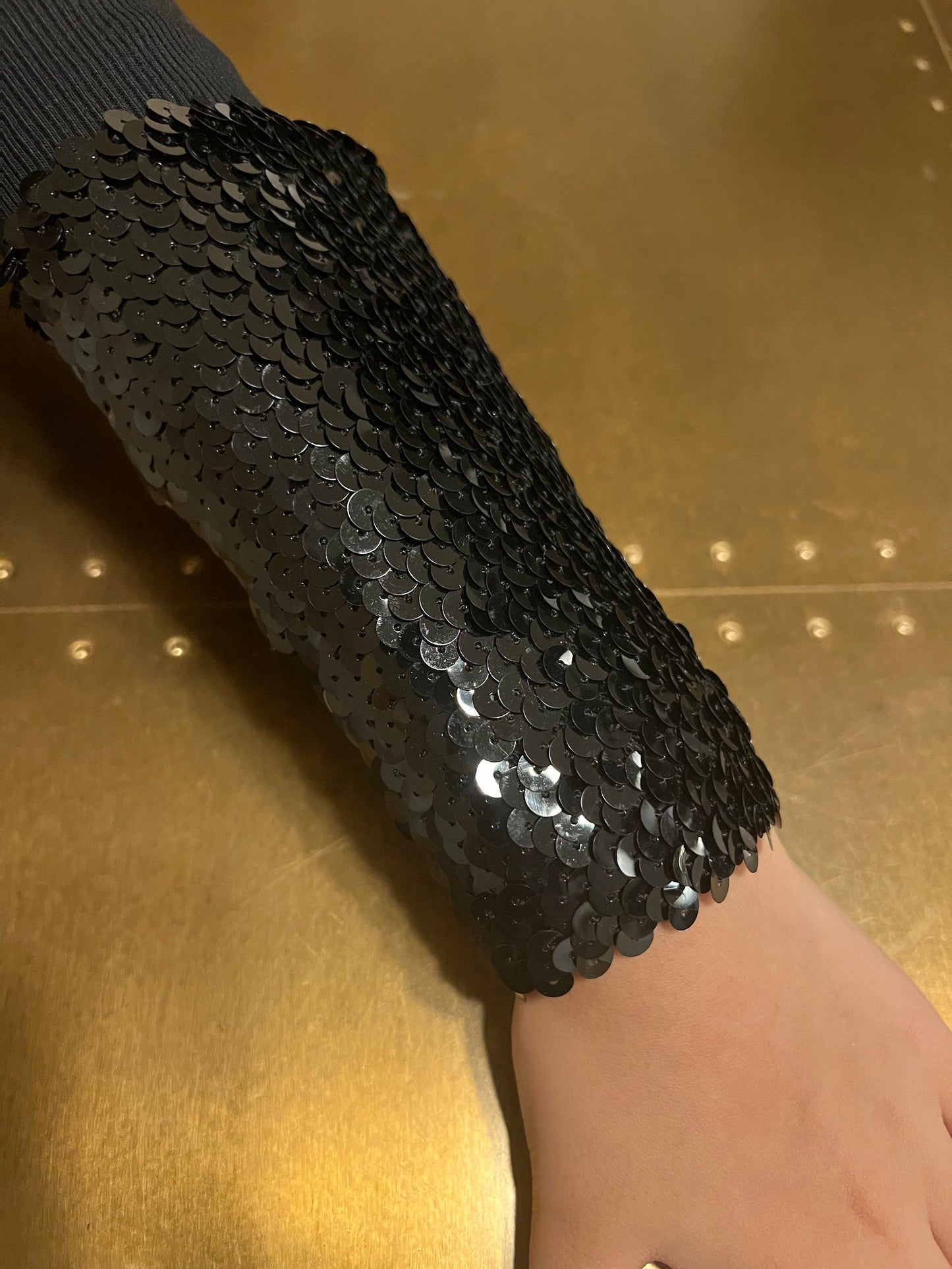 Stretch Sequin Cuff: Handmade Elastic Sparkle Band (14cm Wide)