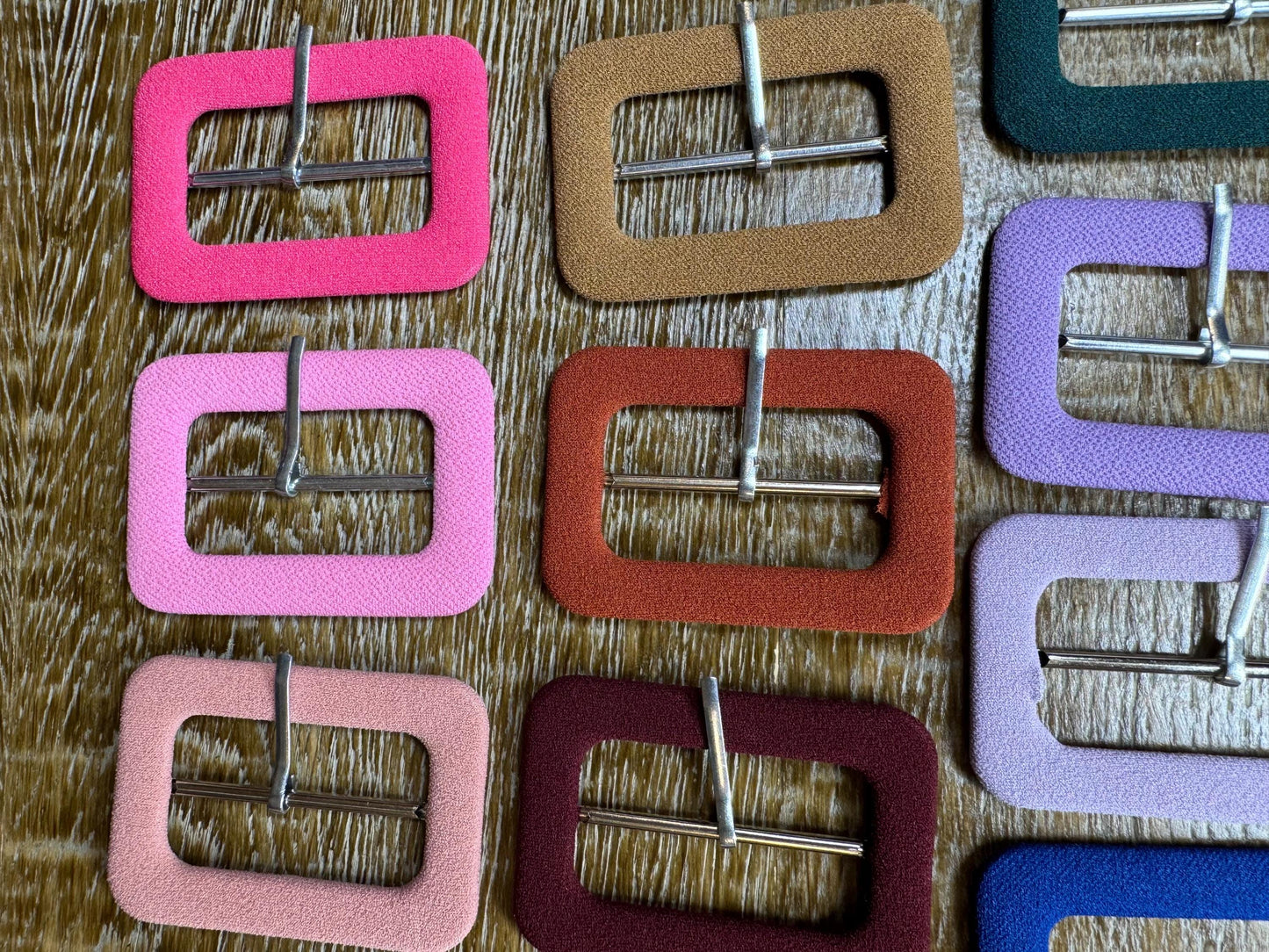 Fabric Belt Buckle, 2" Bar Buckles, 13 Colors