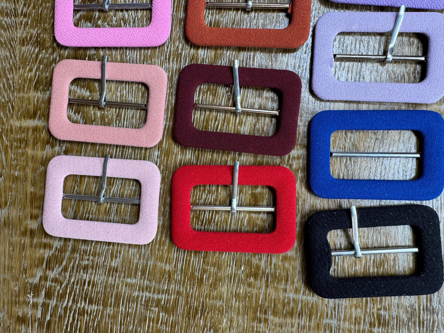 Fabric Belt Buckle, 2" Bar Buckles, 13 Colors