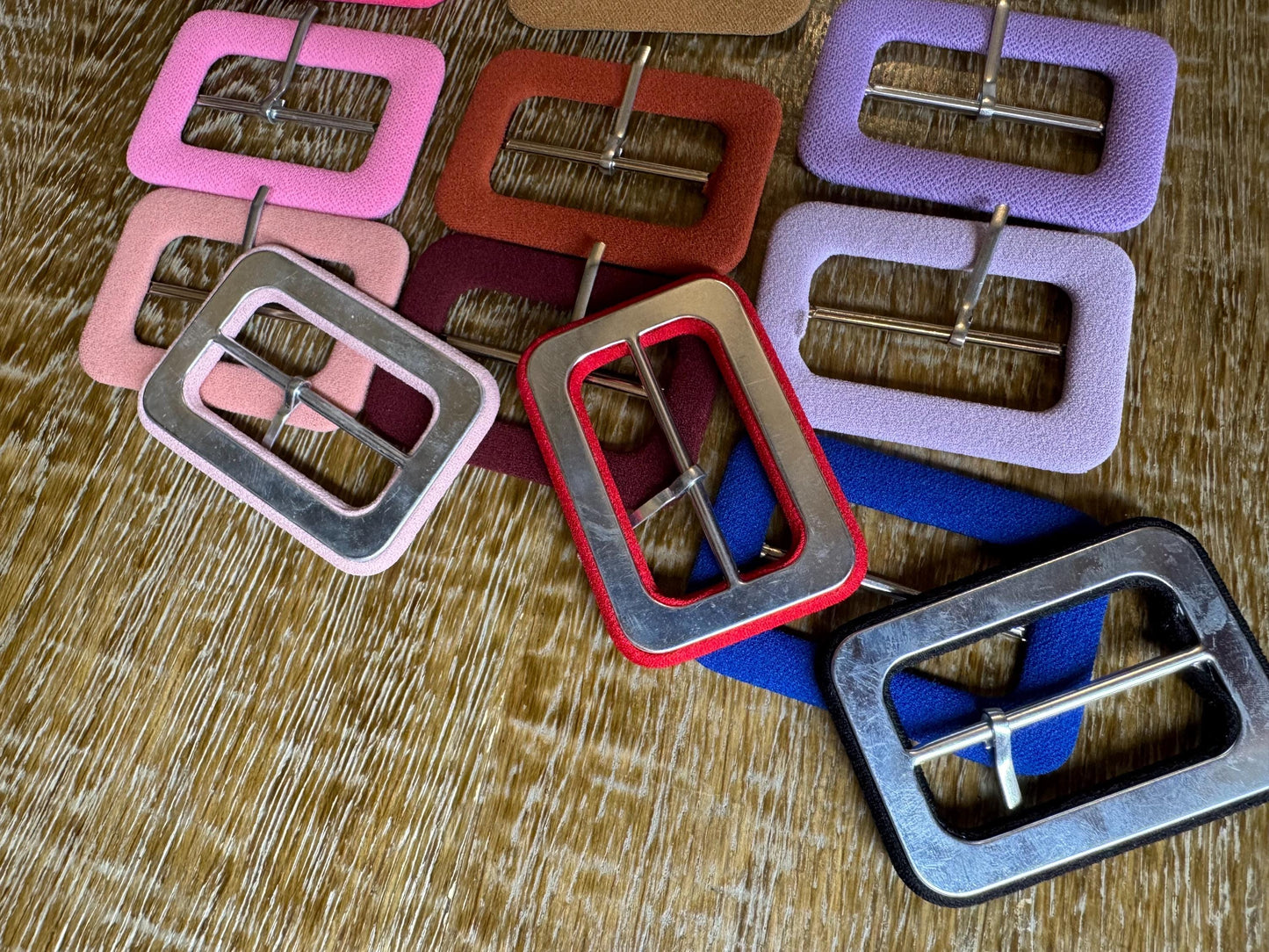 Fabric Belt Buckle, 2" Bar Buckles, 13 Colors