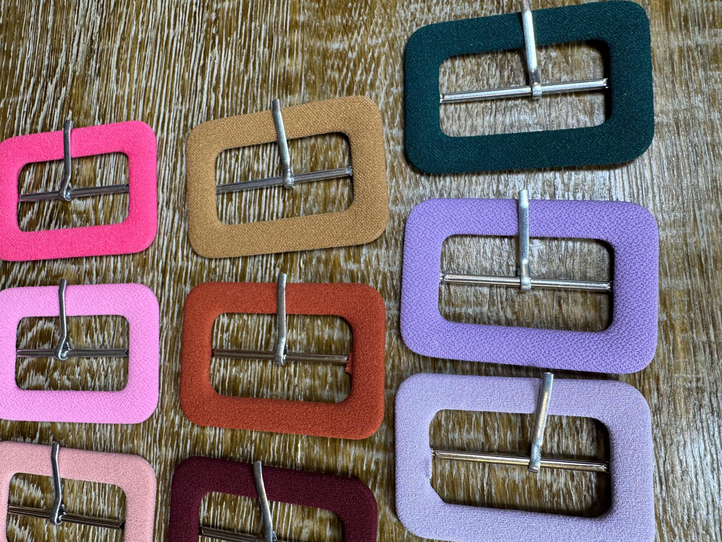 Fabric Belt Buckle, 2" Bar Buckles, 13 Colors
