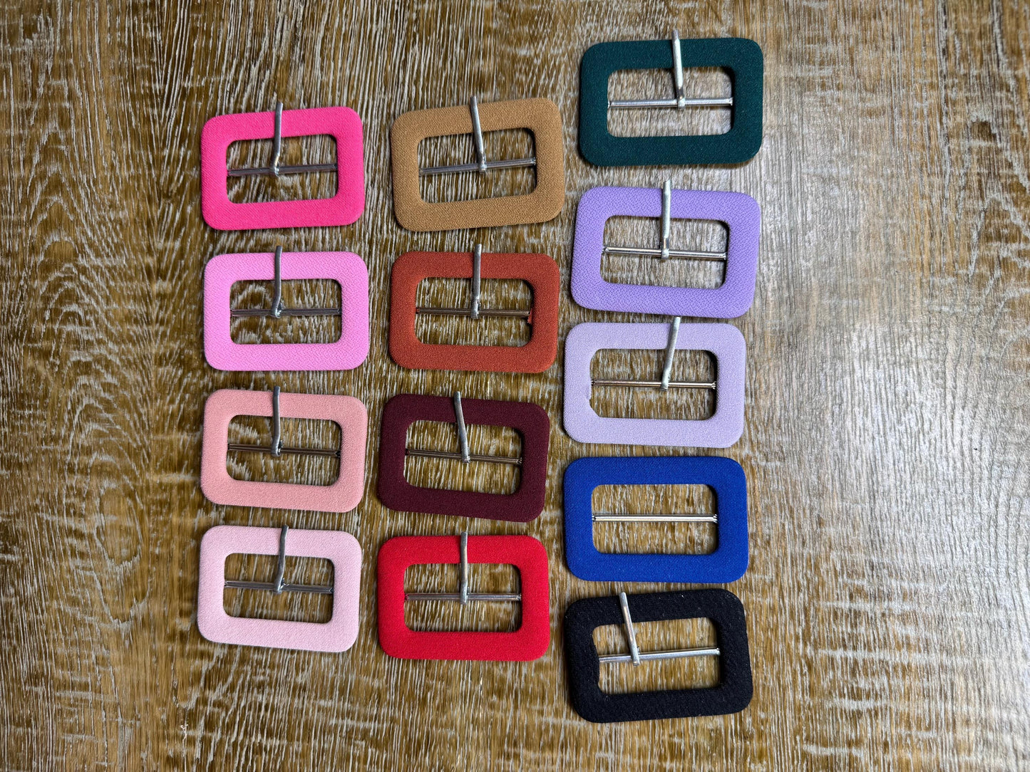 Fabric Belt Buckle, 2" Bar Buckles, 13 Colors