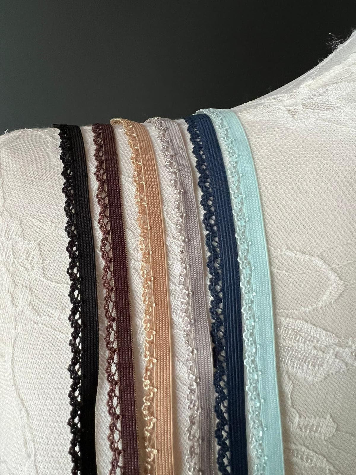 Picot Elastic, 10mm Scallop Edging, Lace Edge Trimming12 Colours