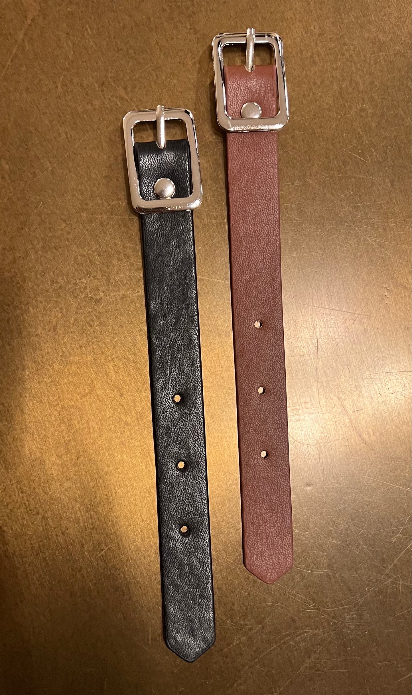Kilt Straps, Belt Straps, 8” 20cm Long, Black Silver Straps, Brown Silver Straps, Buckle, Wrist straps, Dog Collar, Dolls Collar, FAN Design