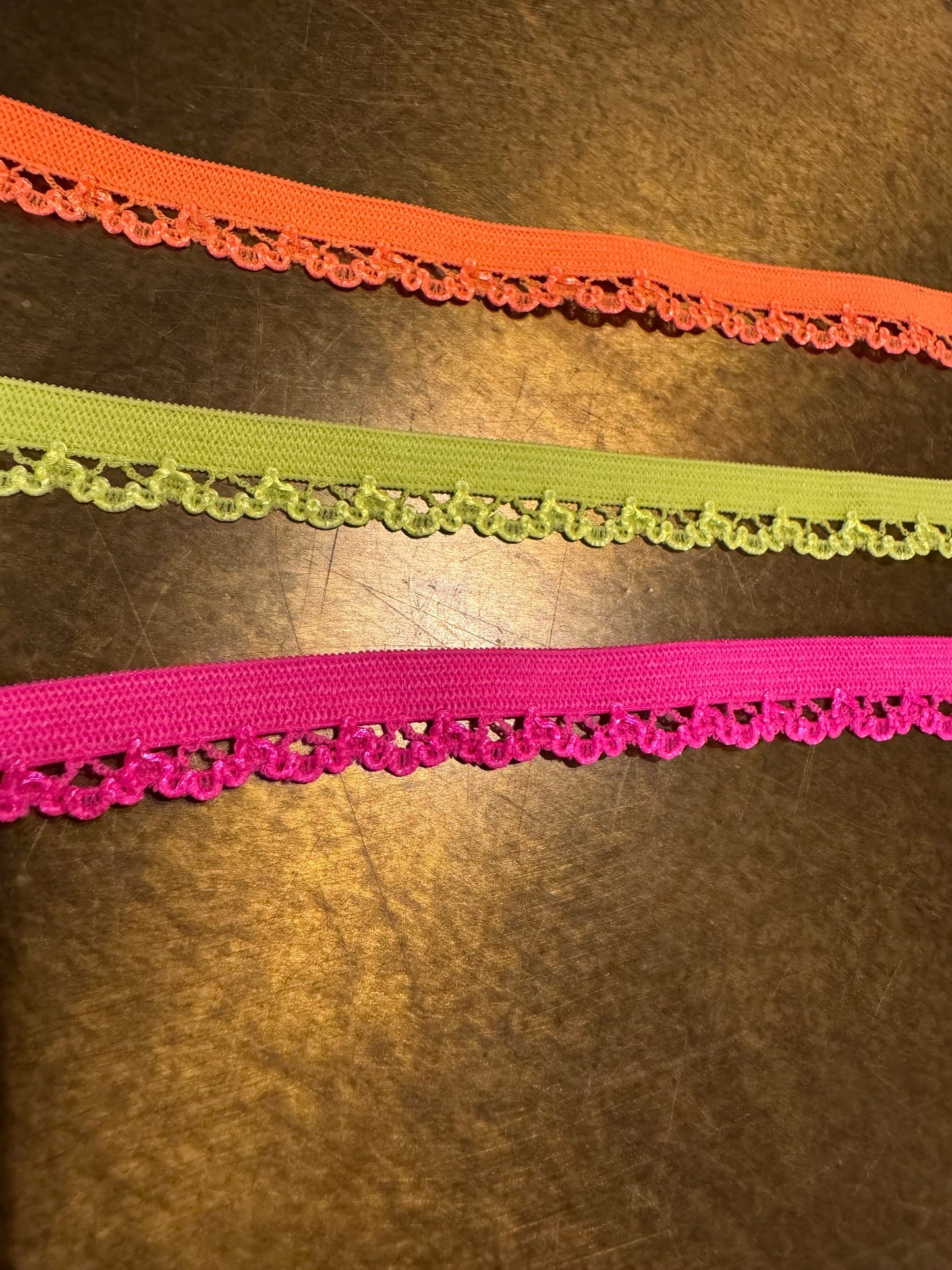 10mm Picot Edge Elastic, Scallop Lace Trim, Lingerie Sewing, 12 Colors