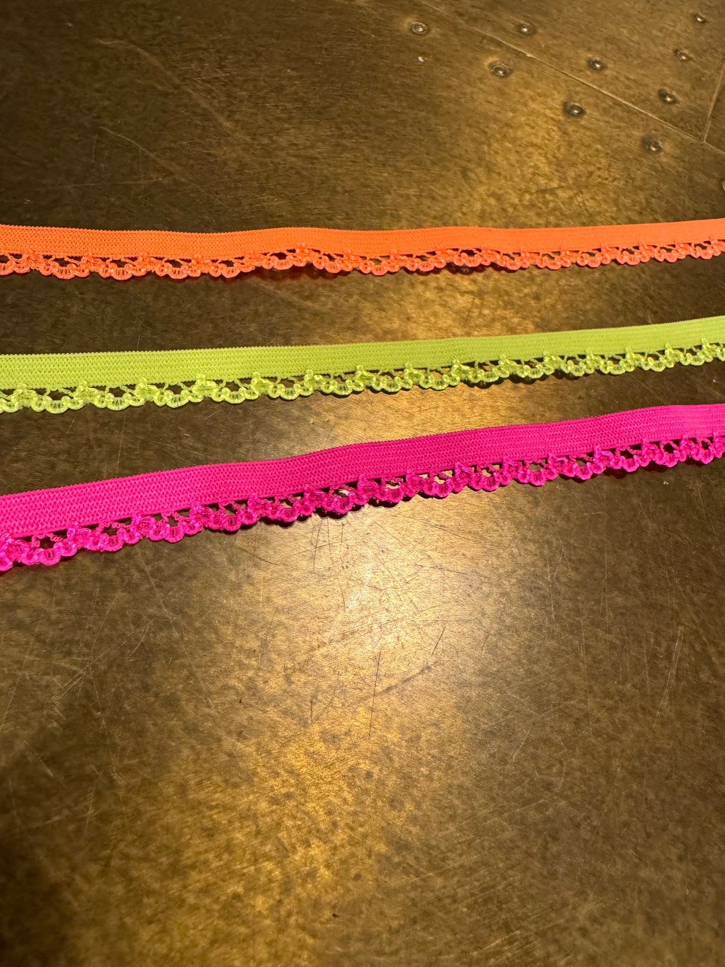 10mm Picot Edge Elastic, Scallop Lace Trim, Lingerie Sewing, 12 Colors