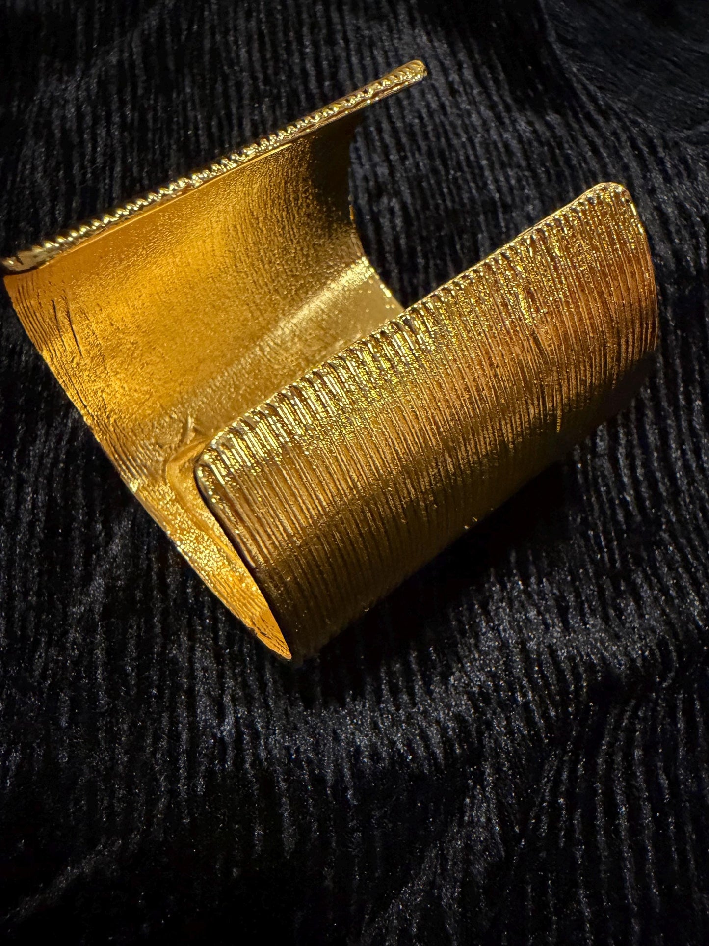 Gold Cuff Bangle, Keyhole Design Bangle, Gold Metal