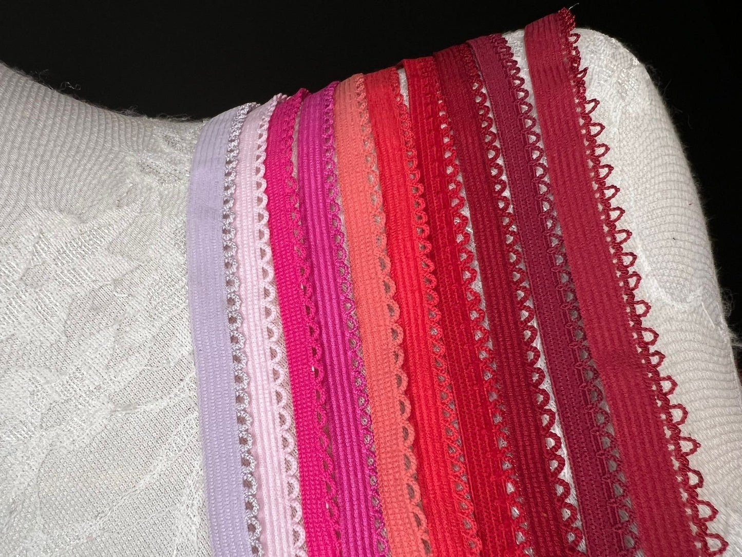 11mm Wide Picot Edge Elastic, Scallop Edging, Knicker Elastic, 45 Colours, Lingerie Elastic, Edging Elastic, Picot Trim, Underwear, Clothing