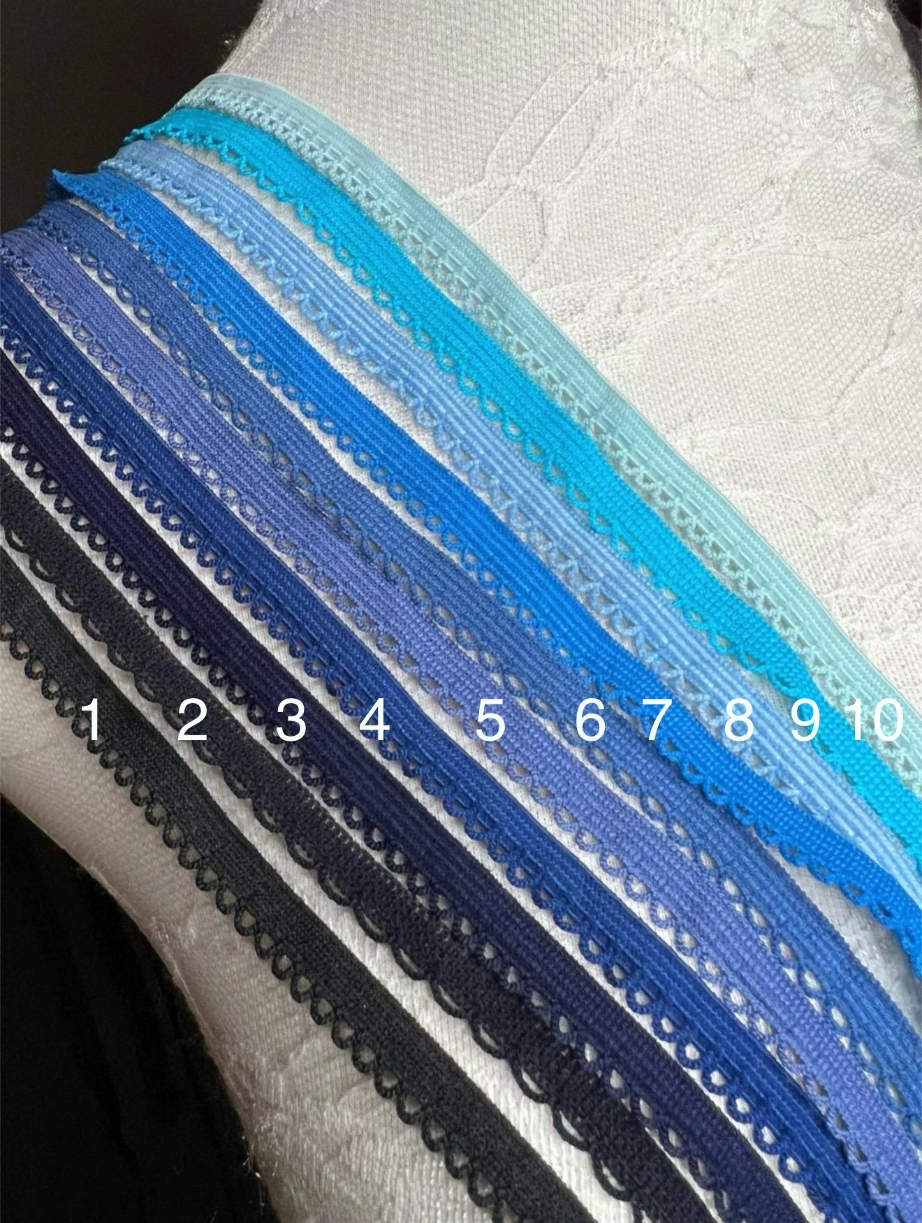 11mm Wide Picot Edge Elastic, Scallop Edging, Knicker Elastic, 45 Colours, Lingerie Elastic, Edging Elastic, Picot Trim, Underwear, Clothing