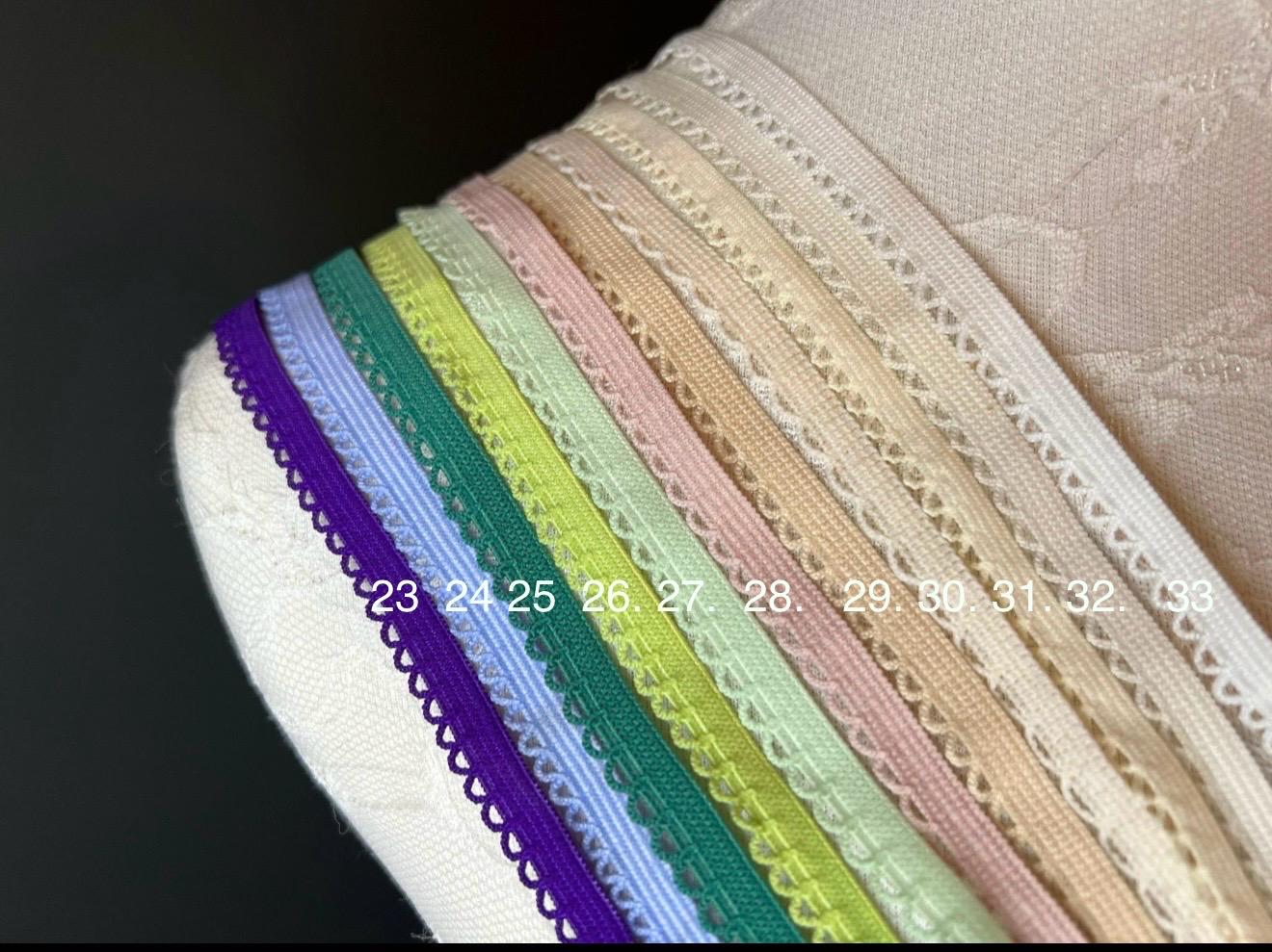 11mm Wide Picot Edge Elastic, Scallop Edging, Knicker Elastic, 45 Colours, Lingerie Elastic, Edging Elastic, Picot Trim, Underwear, Clothing