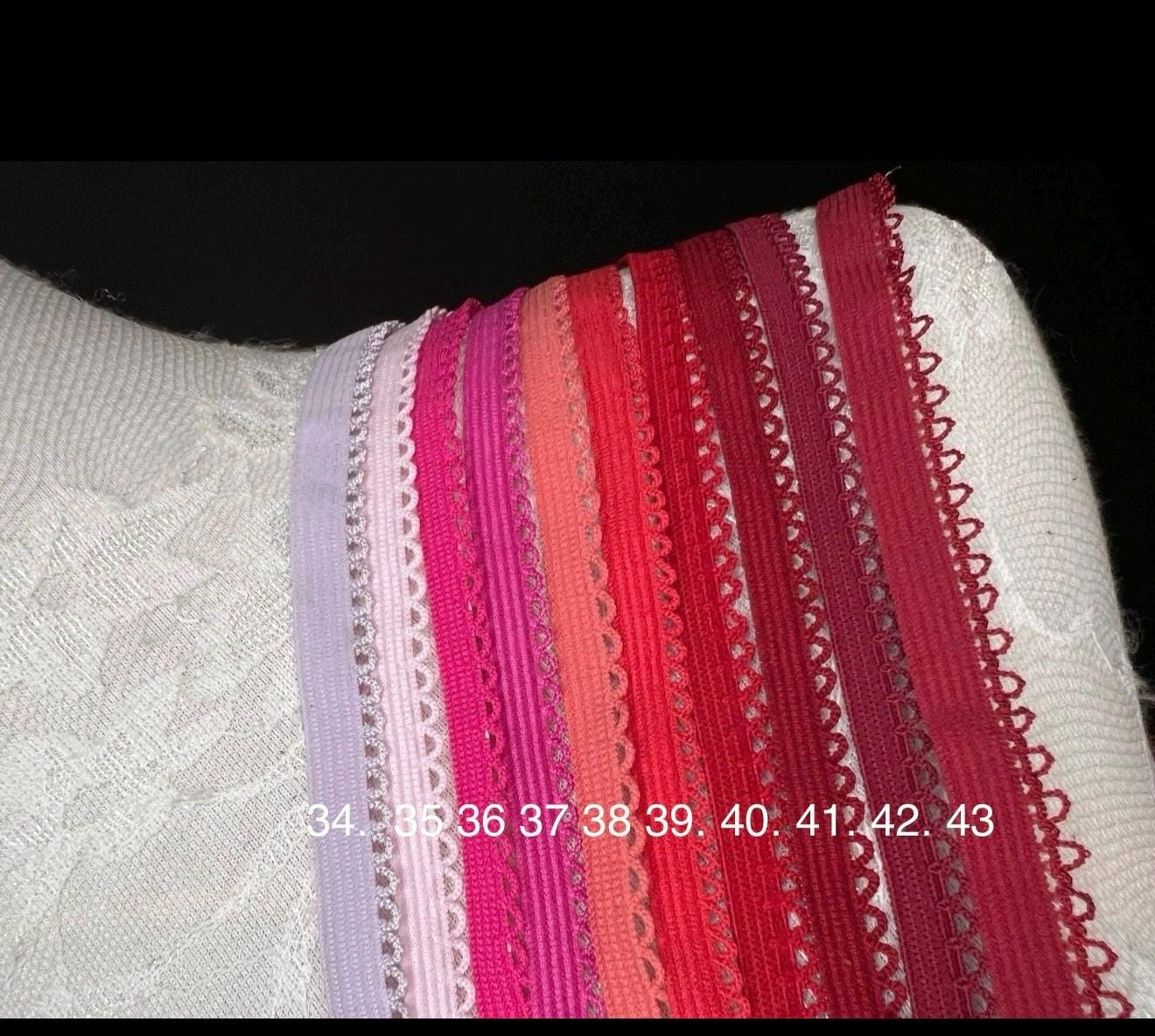 11mm Wide Picot Edge Elastic, Scallop Edging, Knicker Elastic, 45 Colours, Lingerie Elastic, Edging Elastic, Picot Trim, Underwear, Clothing