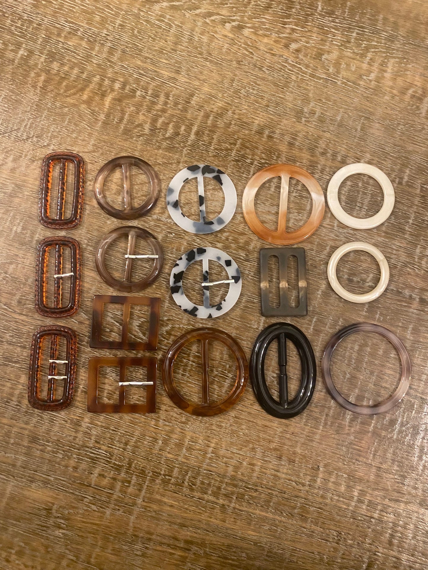 Buckles, Horn Buckles, Mock Tortoiseshell  Buckle, Round, Rectangle, Prong, Replacment Buckle, Dresses, Belts