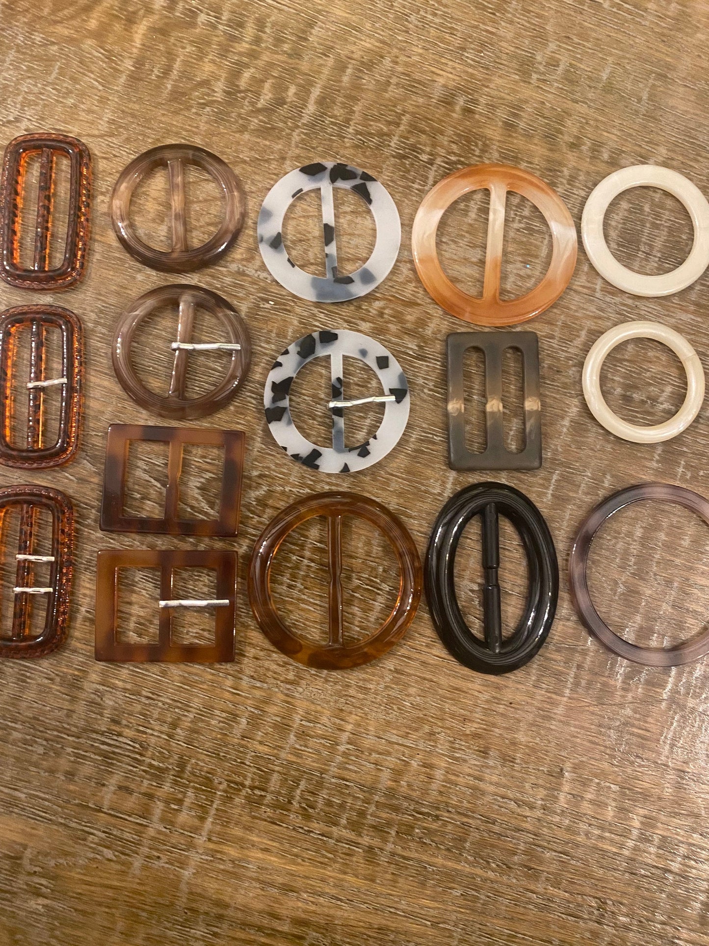 Buckles, Horn Buckles, Mock Tortoiseshell  Buckle, Round, Rectangle, Prong, Replacment Buckle, Dresses, Belts