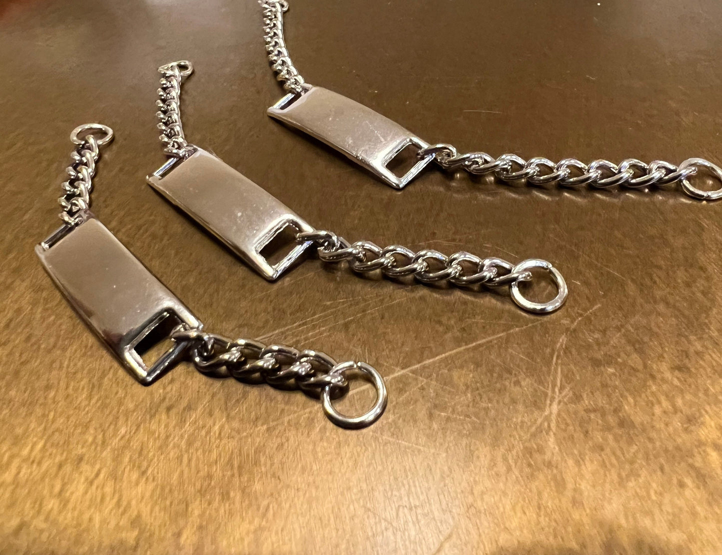 Silver Metal Sew On Coat Hanger Chain Loops, Strong Copper (7-9cm)