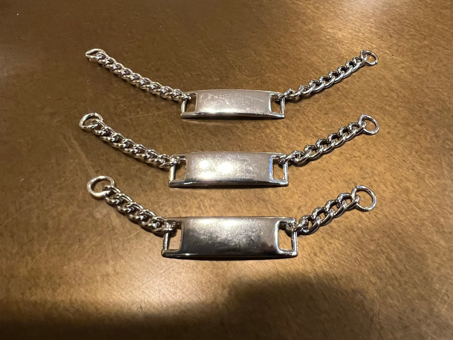 Silver Metal Sew On Coat Hanger Chain Loops, Strong Copper (7-9cm)