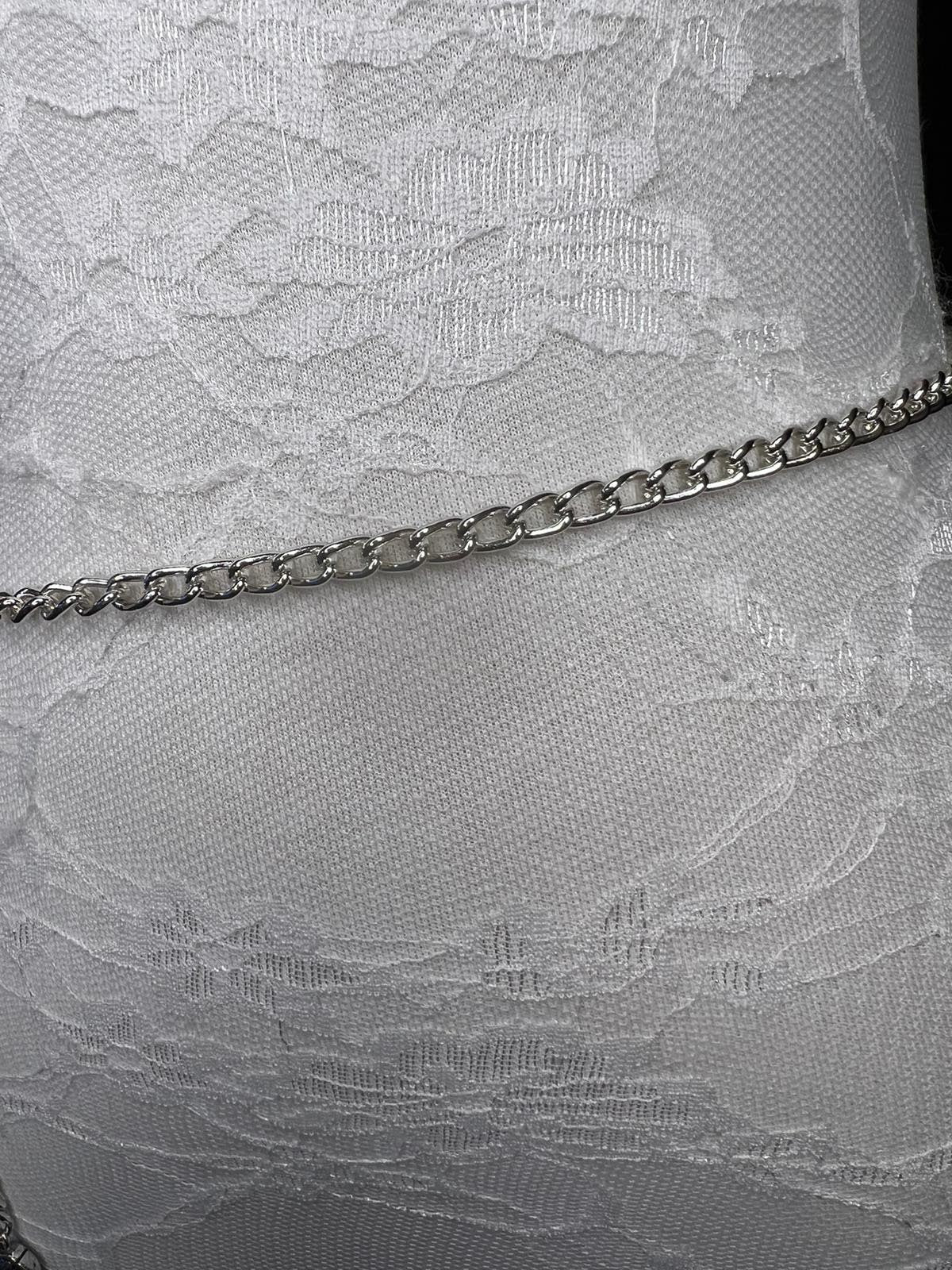 X-long Chain Belt, Silver Chain Belt, Fashion Belt, Fashion Accessory