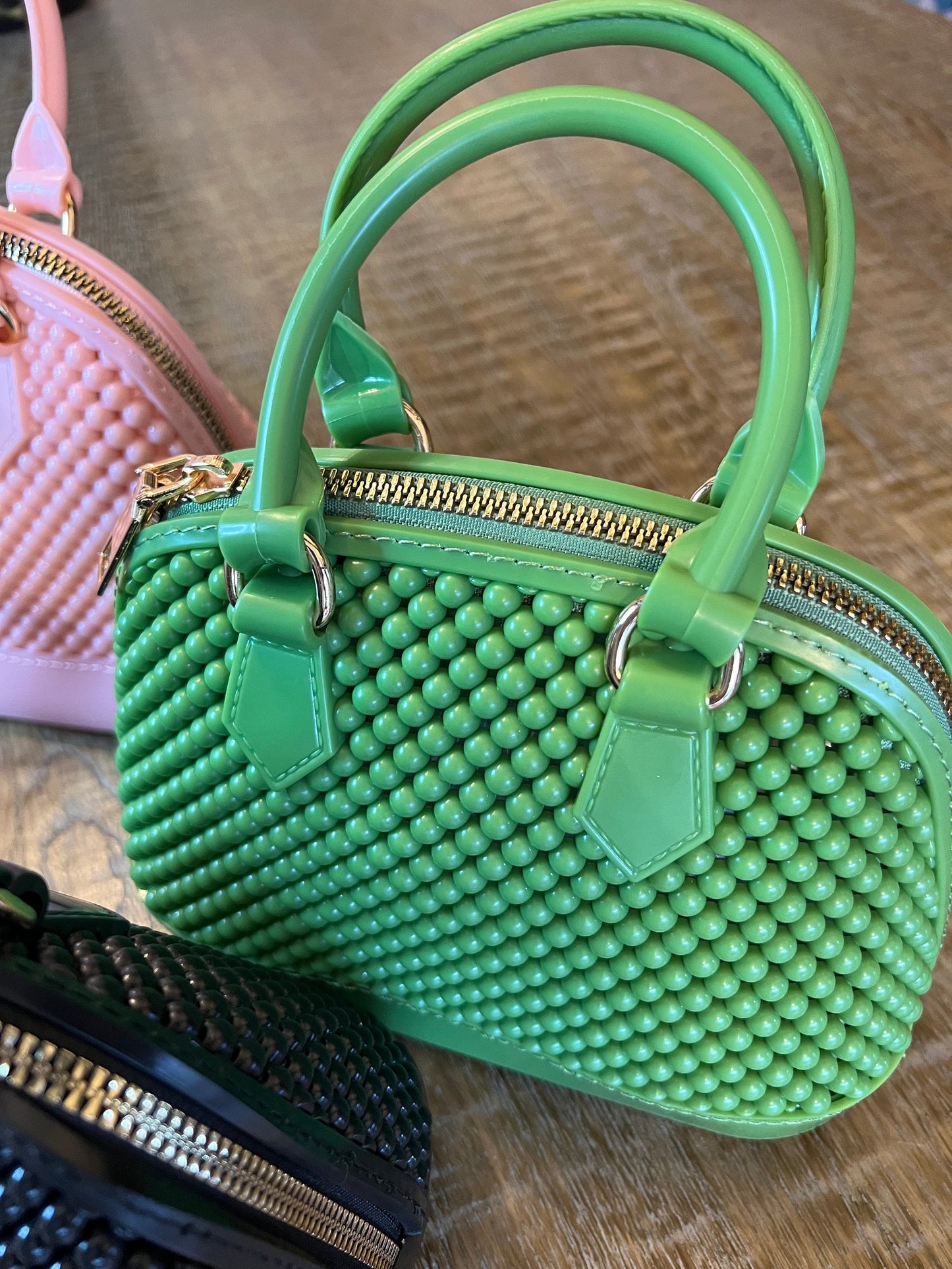 Handmade Beaded Handbag, Gold Chain Strap, FAN Apparel, 6 Colours