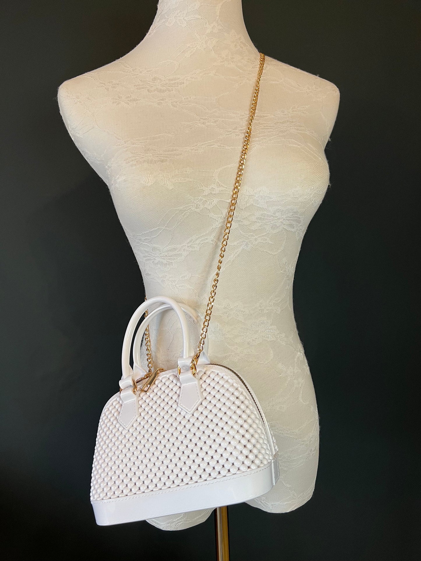 Handmade Beaded Handbag, Gold Chain Strap, FAN Apparel, 6 Colours