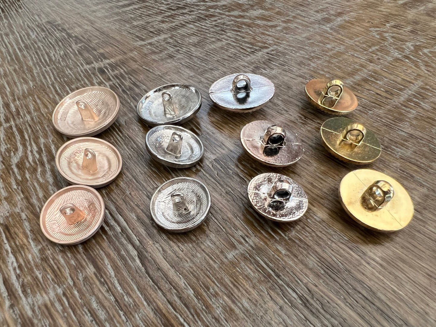 Lion Head Shank Buttons, Metal and Plastic, 3 sizes