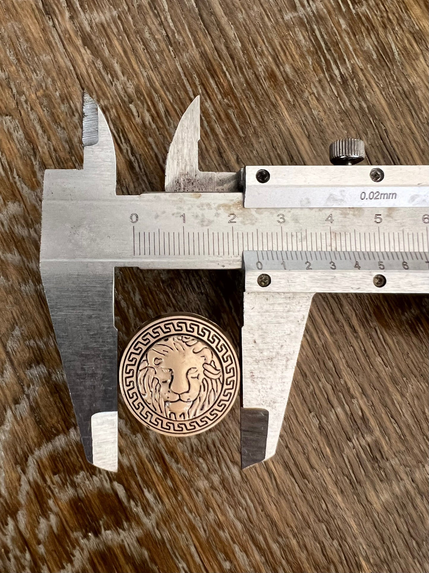 Lion Head Shank Buttons, Metal and Plastic, 3 sizes