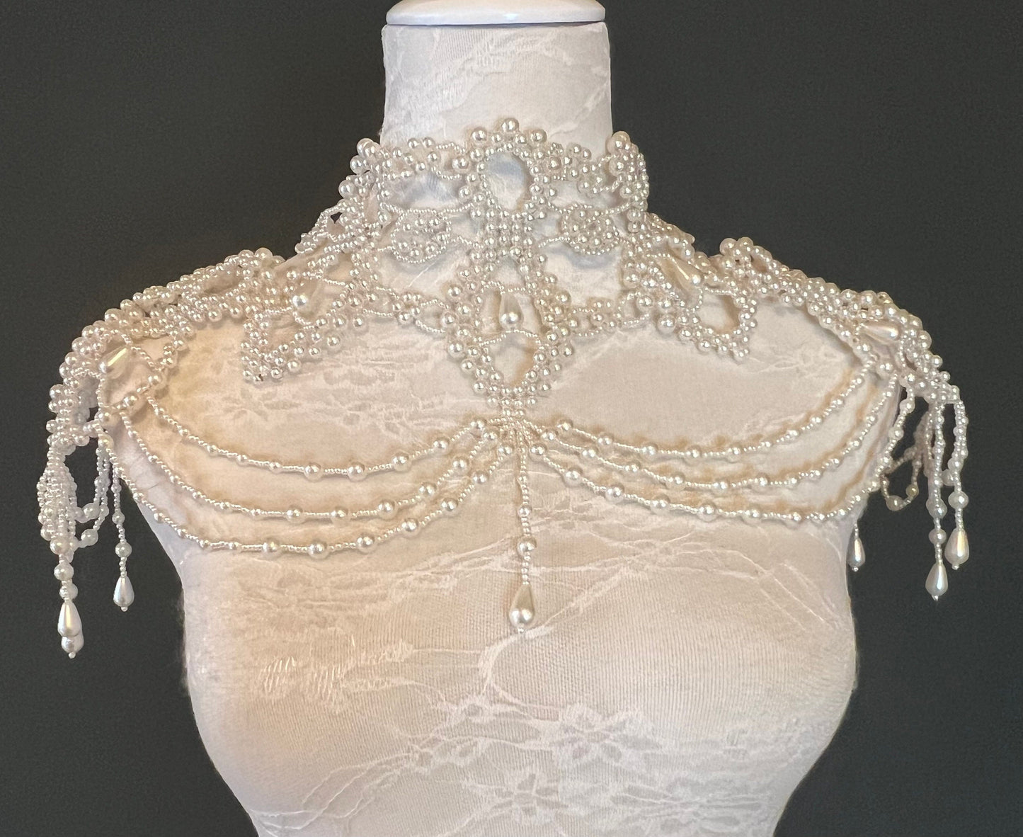 Bridal Pearl Shoulder Necklace